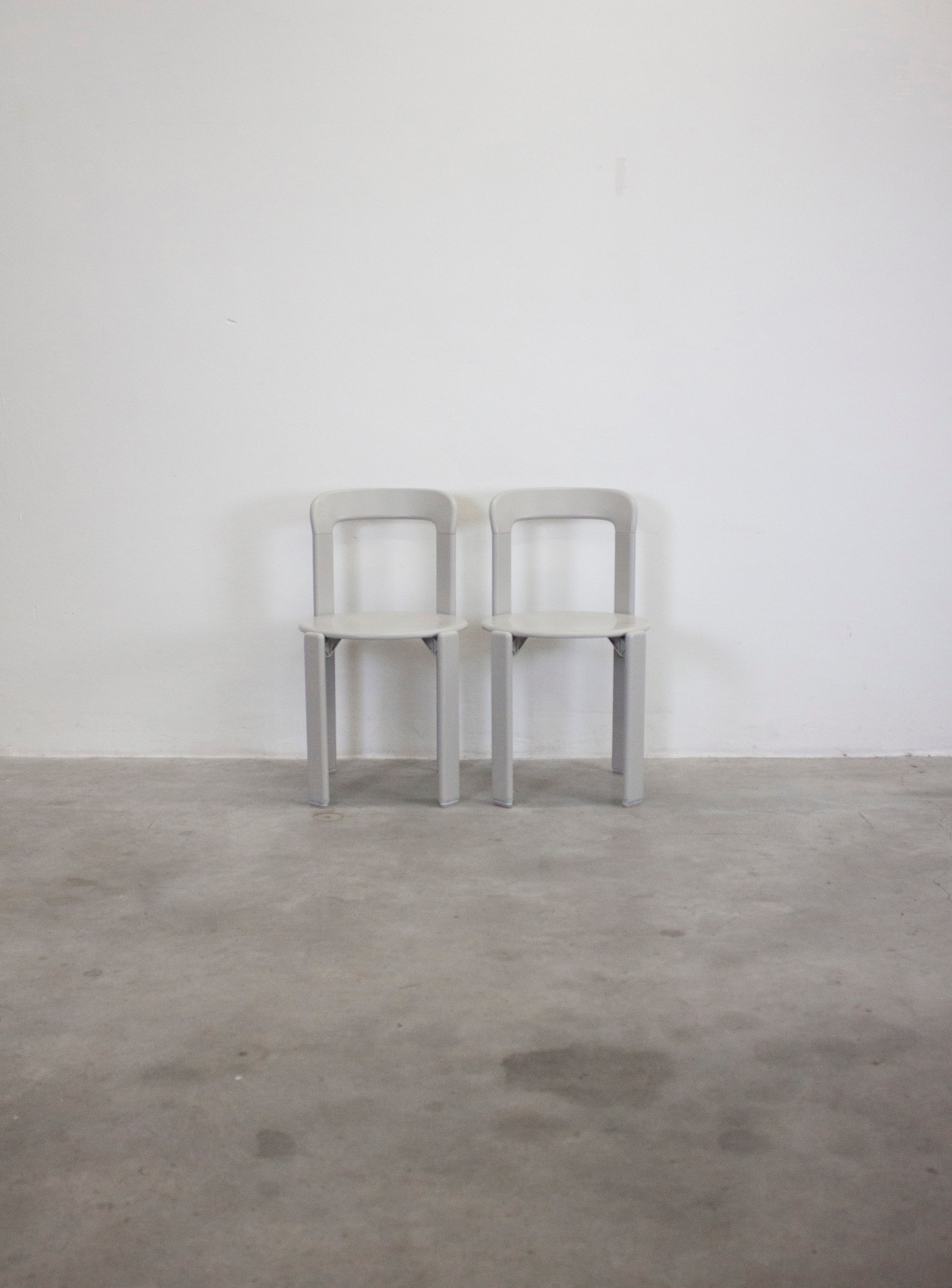 Dietiker Rey Dining Chairs by Bruno Rey (Grey) - Image 5