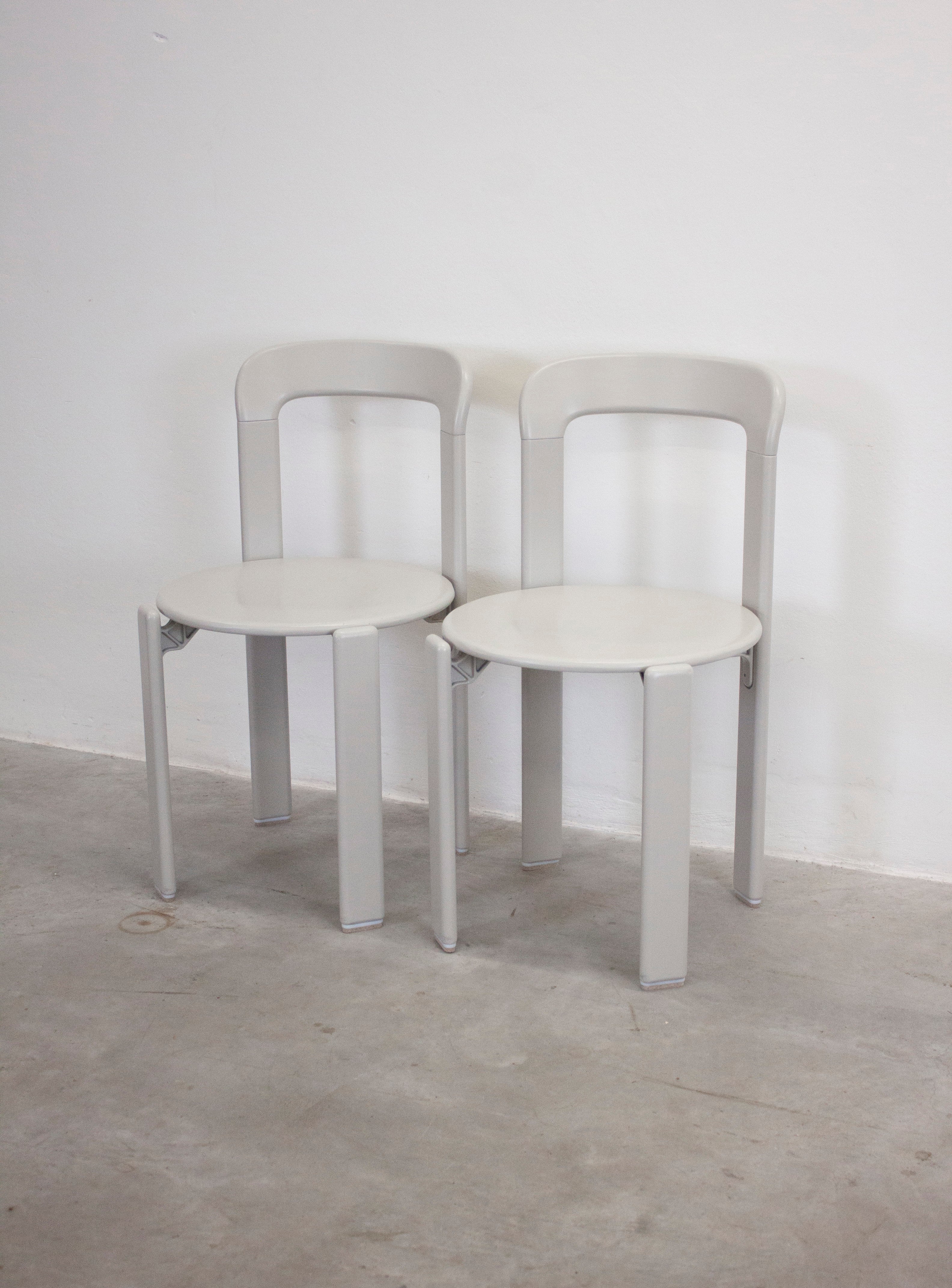 Dietiker Rey Dining Chairs by Bruno Rey (Grey) - Image 6