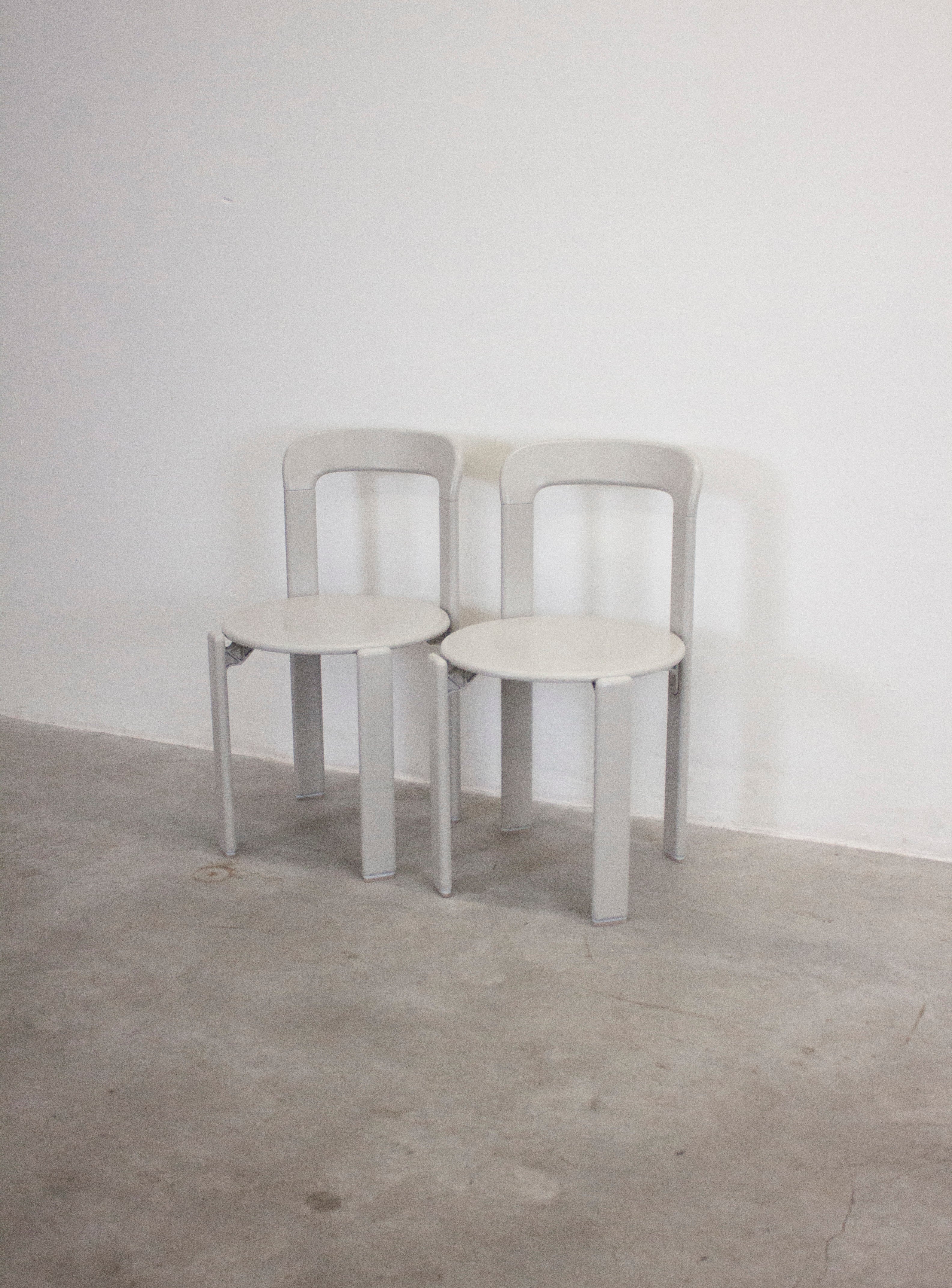 Dietiker Rey Dining Chairs by Bruno Rey (Grey) - Image 7