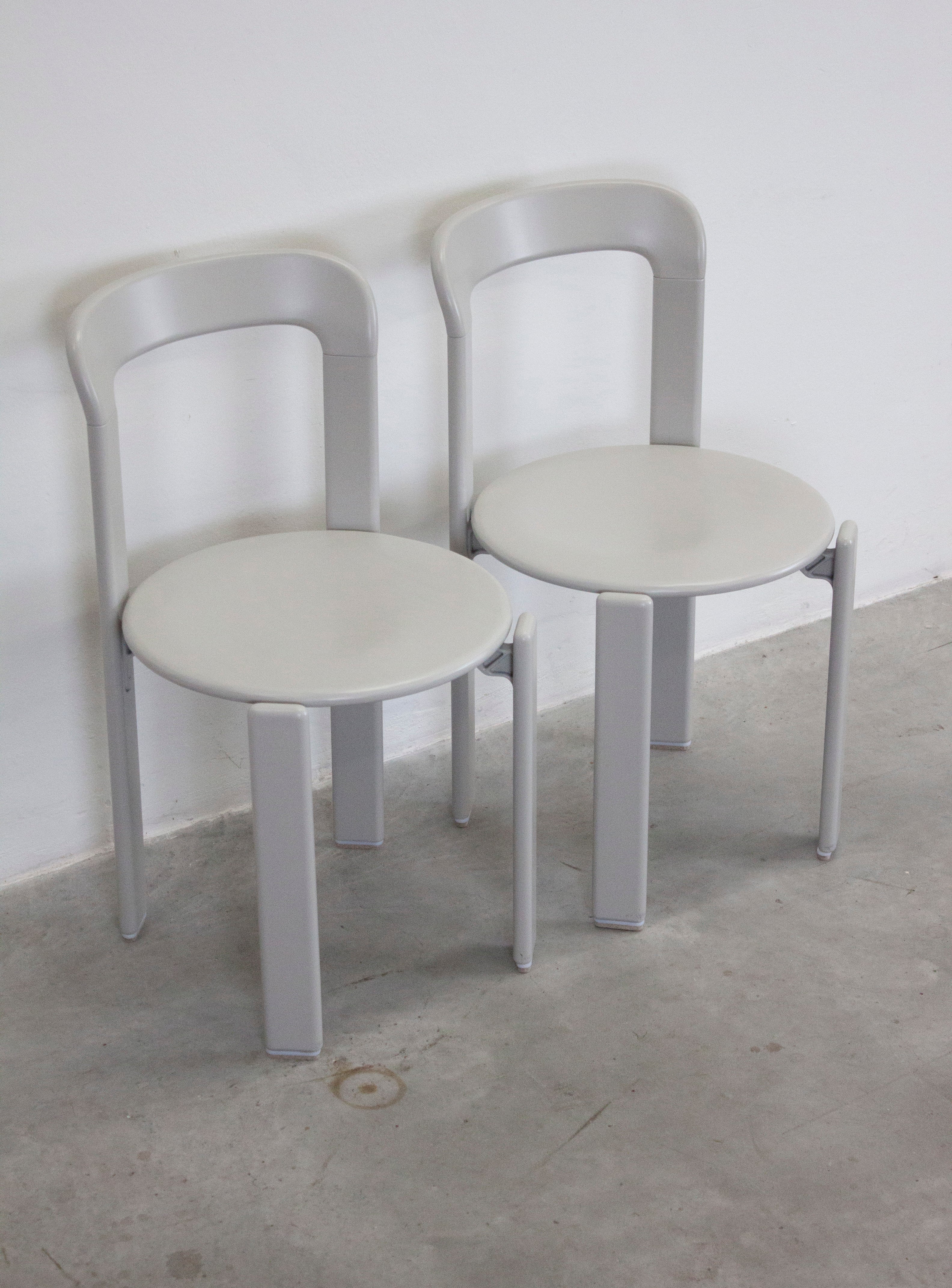 Dietiker Rey Dining Chairs by Bruno Rey (Grey) - Image 8