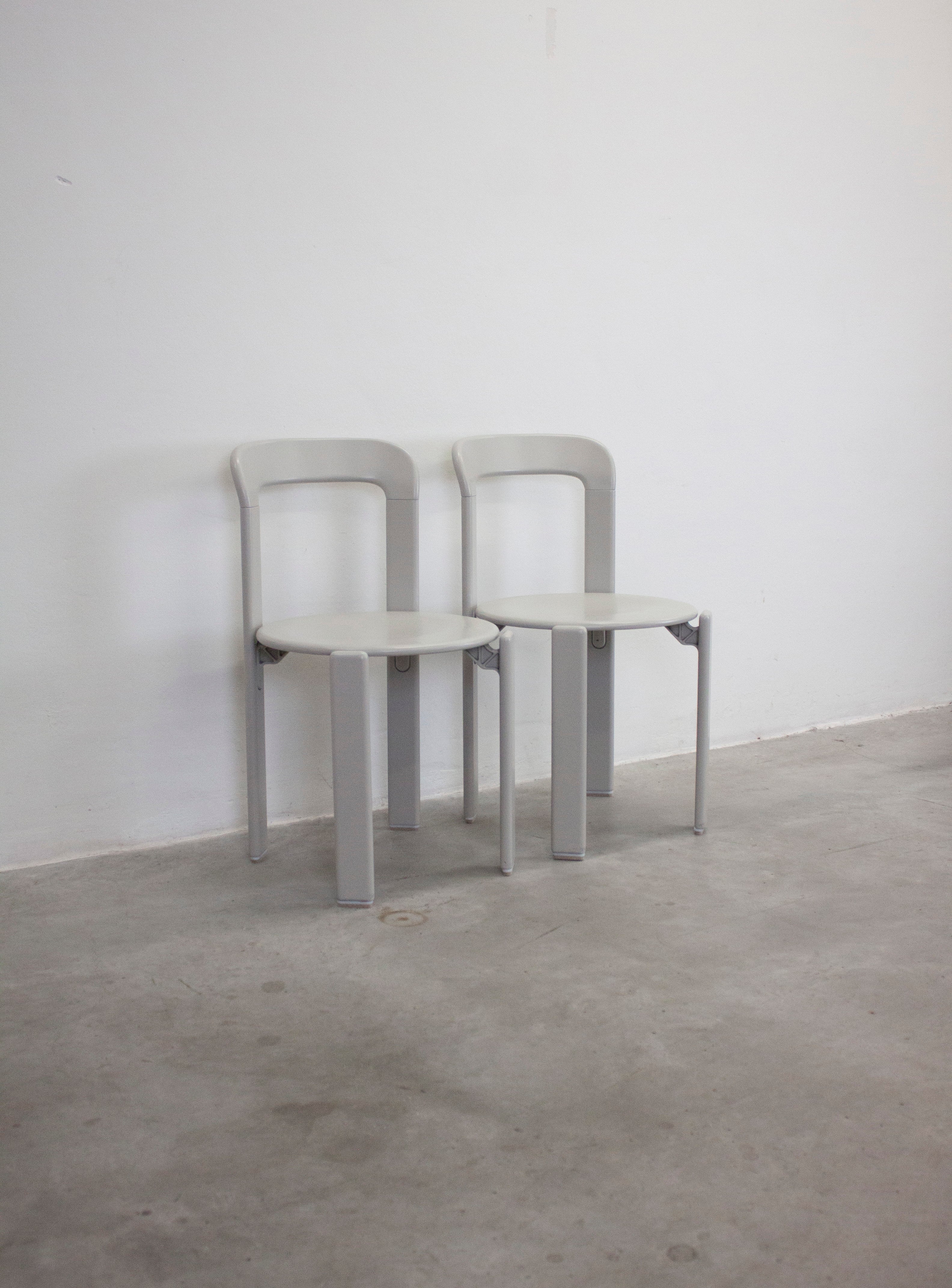 Dietiker Rey Dining Chairs by Bruno Rey (Grey) - Image 9