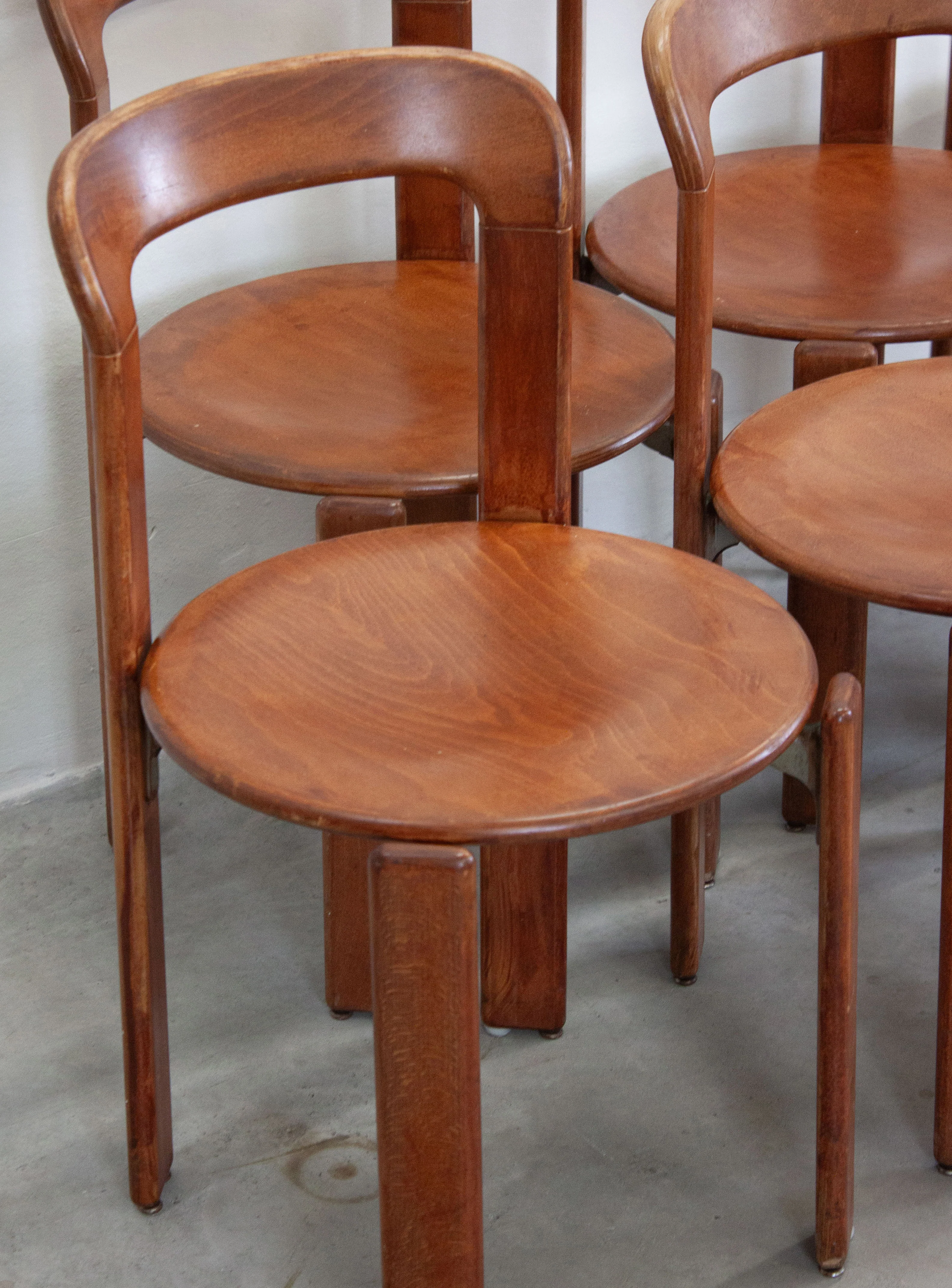 Dietiker Rey Dining Chairs by Bruno Rey (Brown) - Image 10