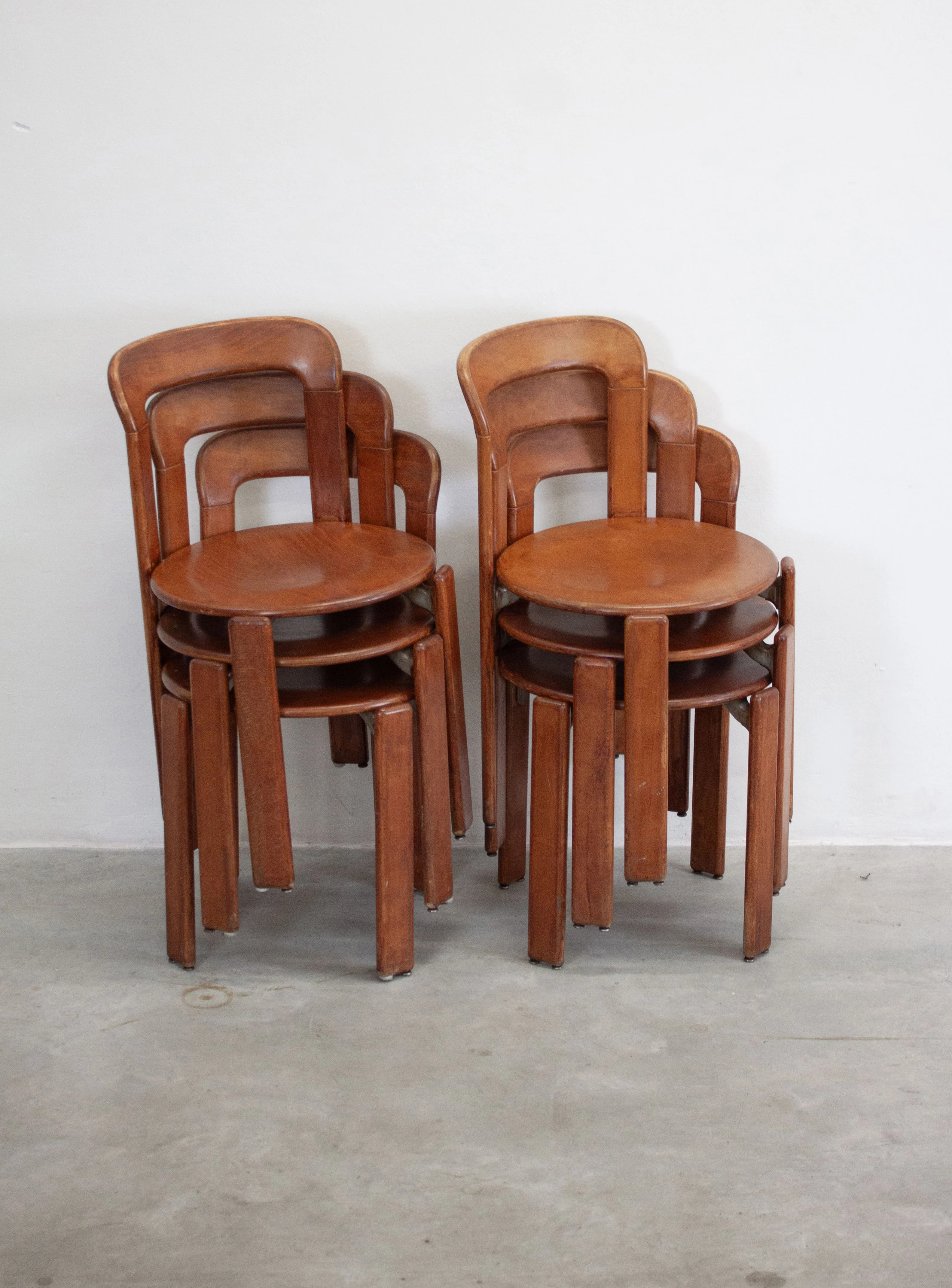 Dietiker Rey Dining Chairs by Bruno Rey (Brown) - Image 29