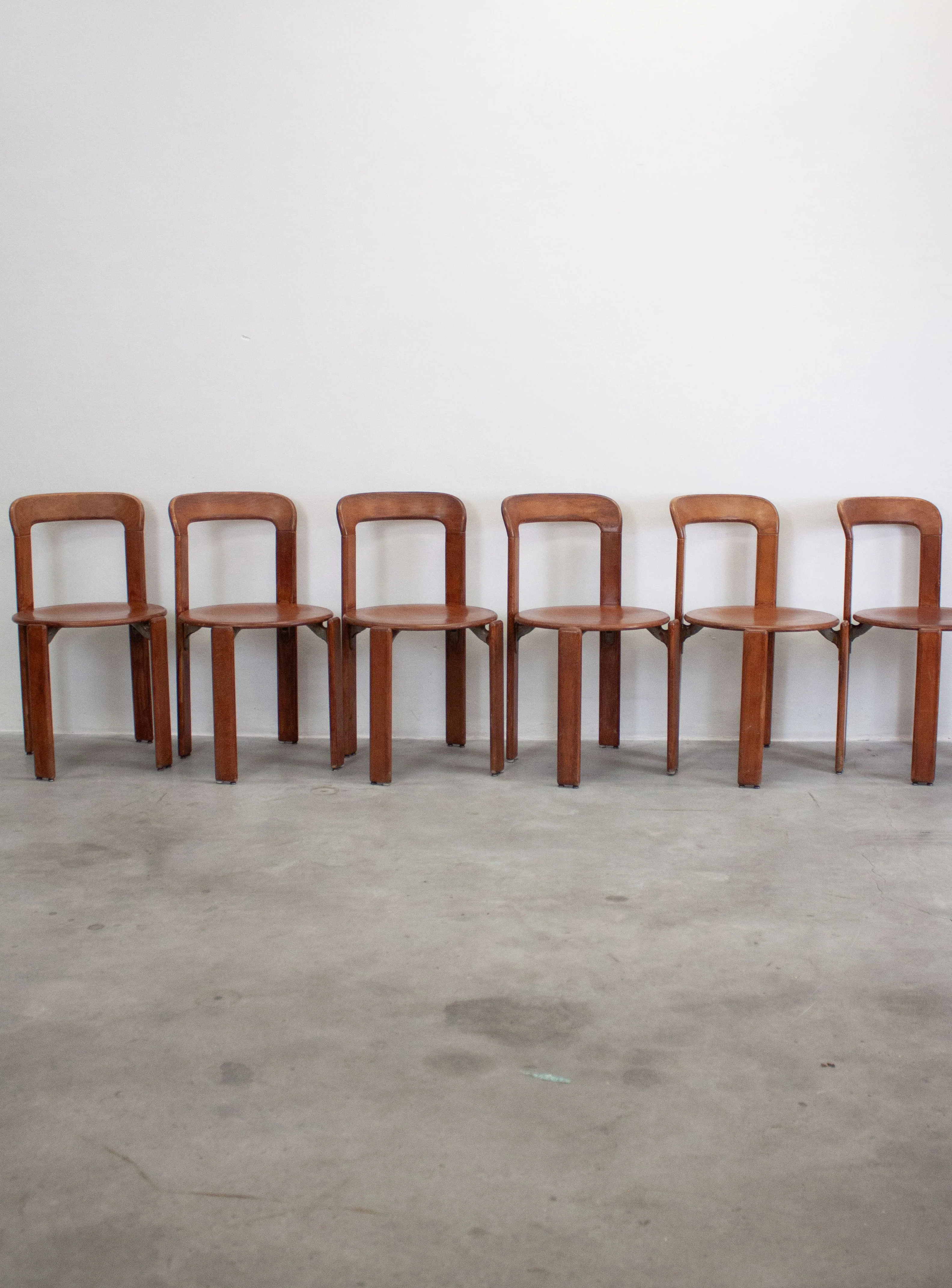 Dietiker Rey Dining Chairs by Bruno Rey (Brown) - Image 3