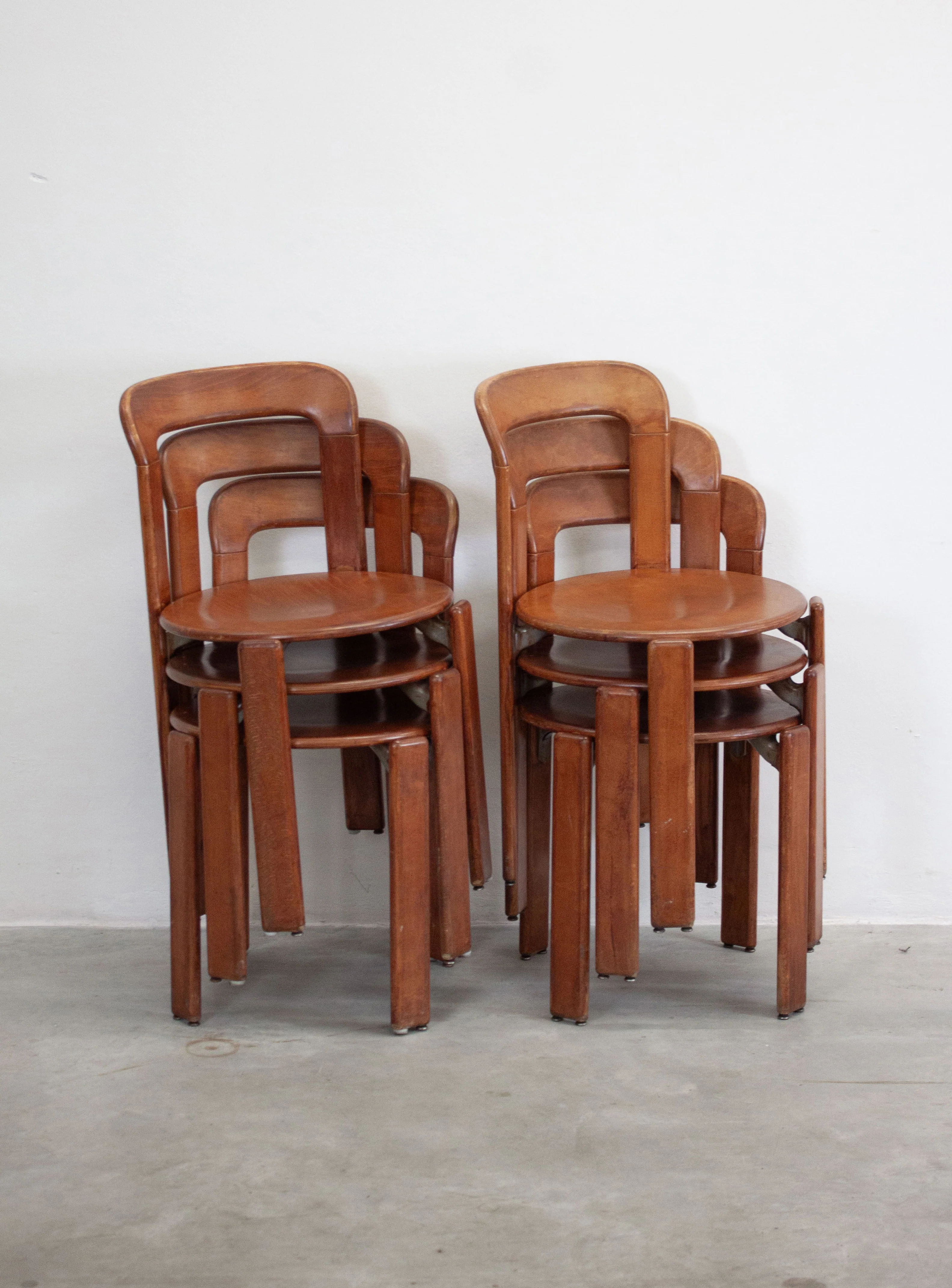 Dietiker Rey Dining Chairs by Bruno Rey (Brown) - Image 30