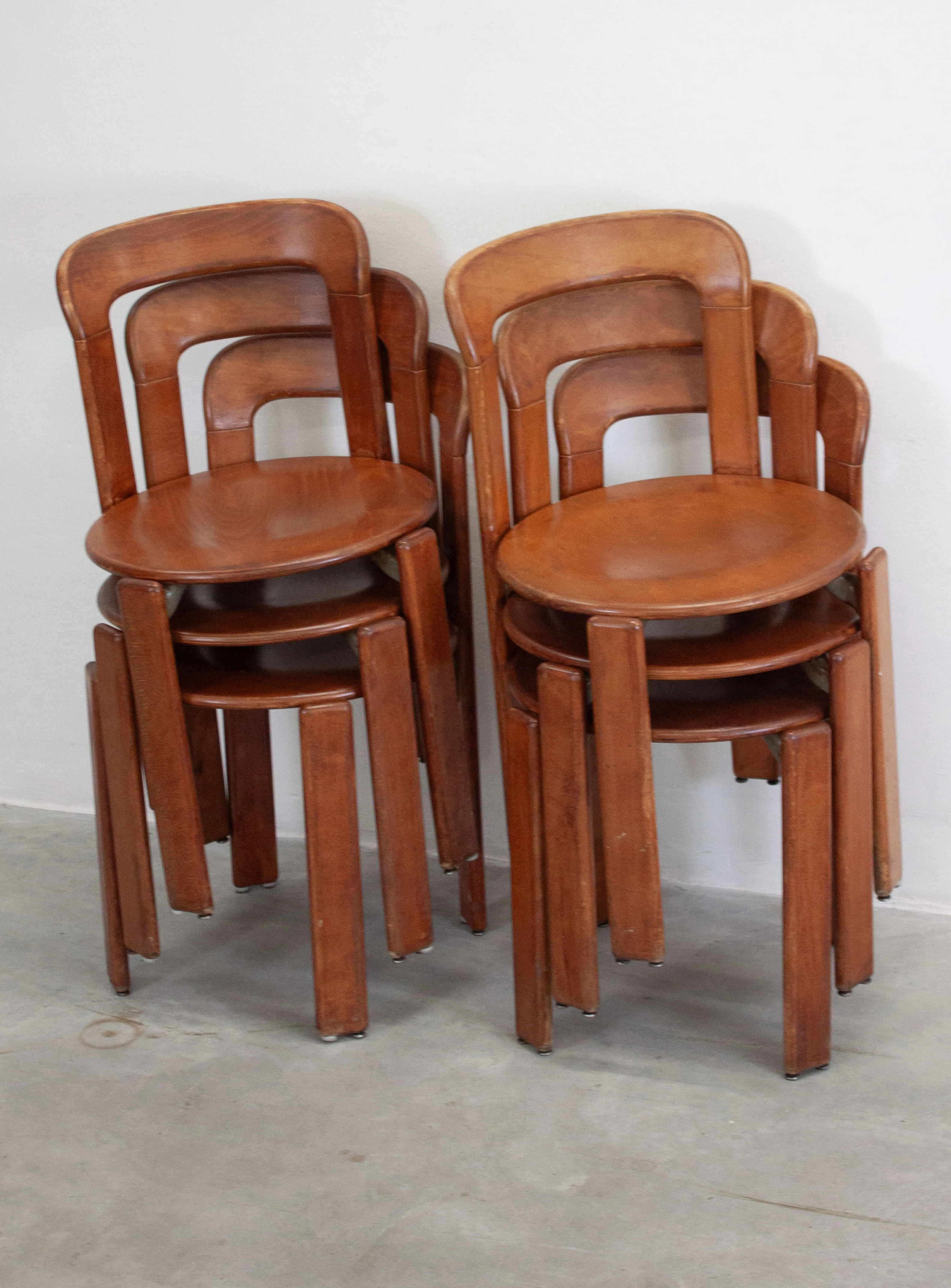Dietiker Rey Dining Chairs by Bruno Rey (Brown) - Image 31