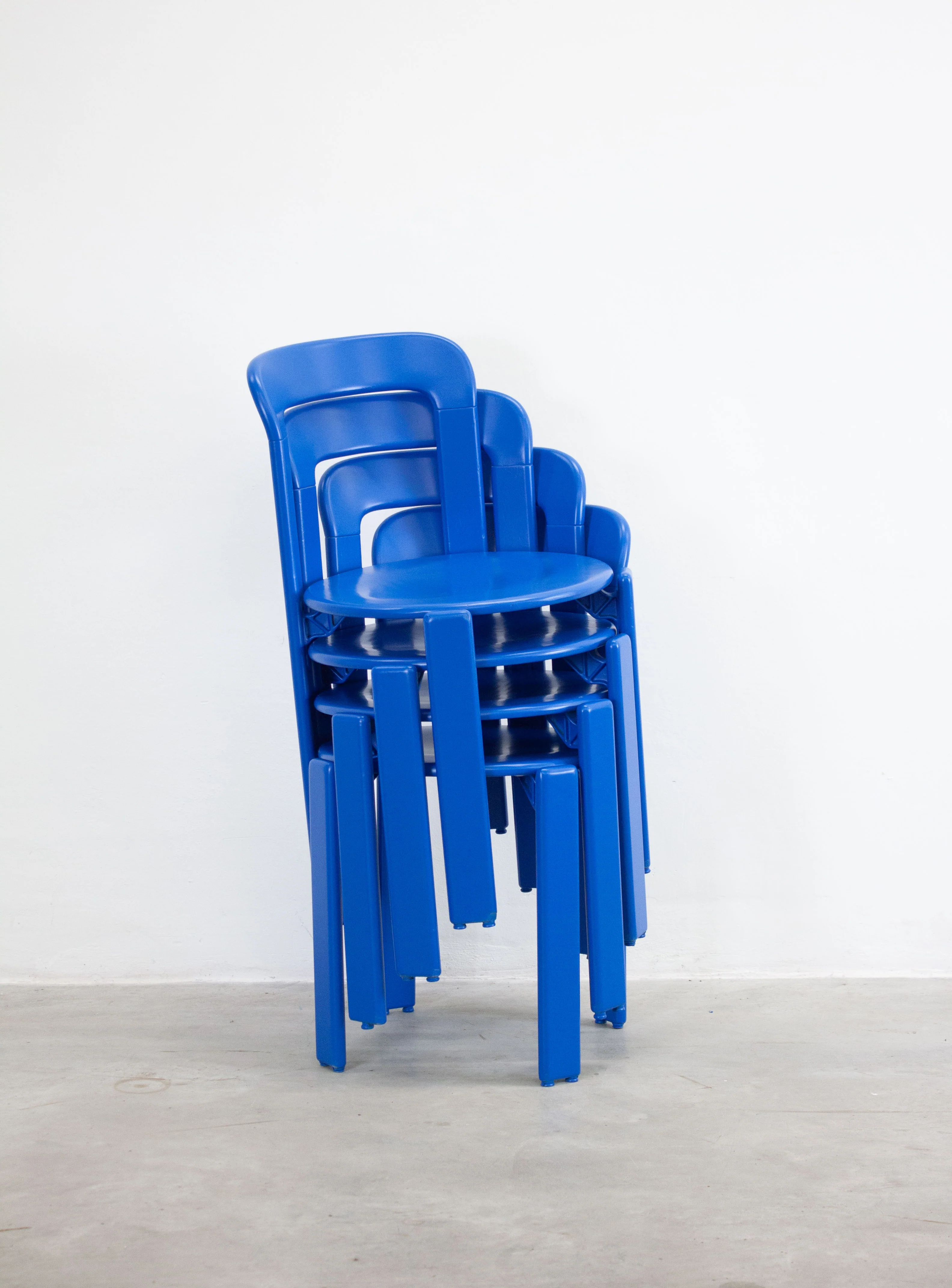Dietiker Rey Dining Chairs by Bruno Rey (Cobalt Blue) - Image 2