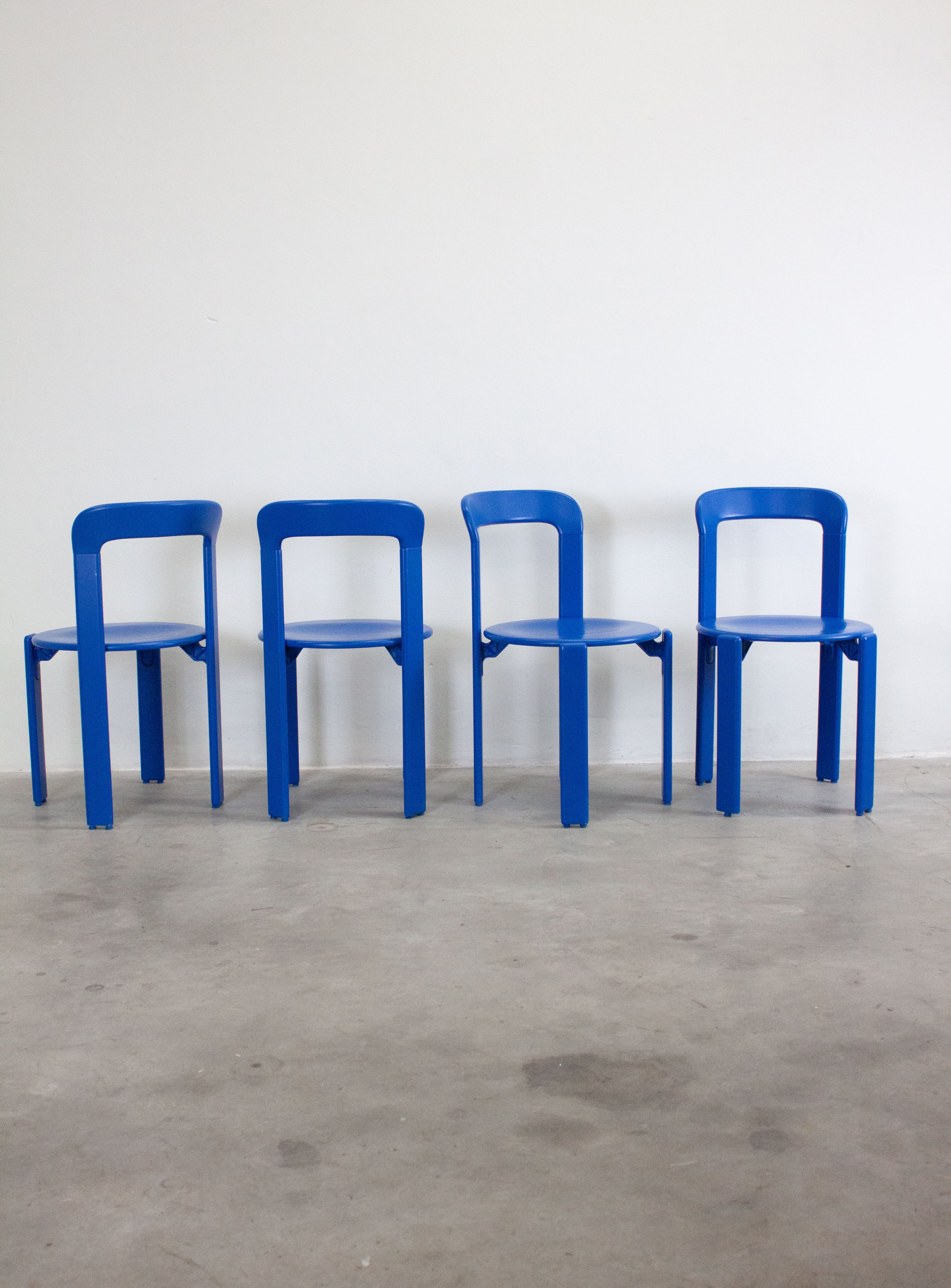 Dietiker Rey Dining Chairs by Bruno Rey (Cobalt Blue) - Image 25