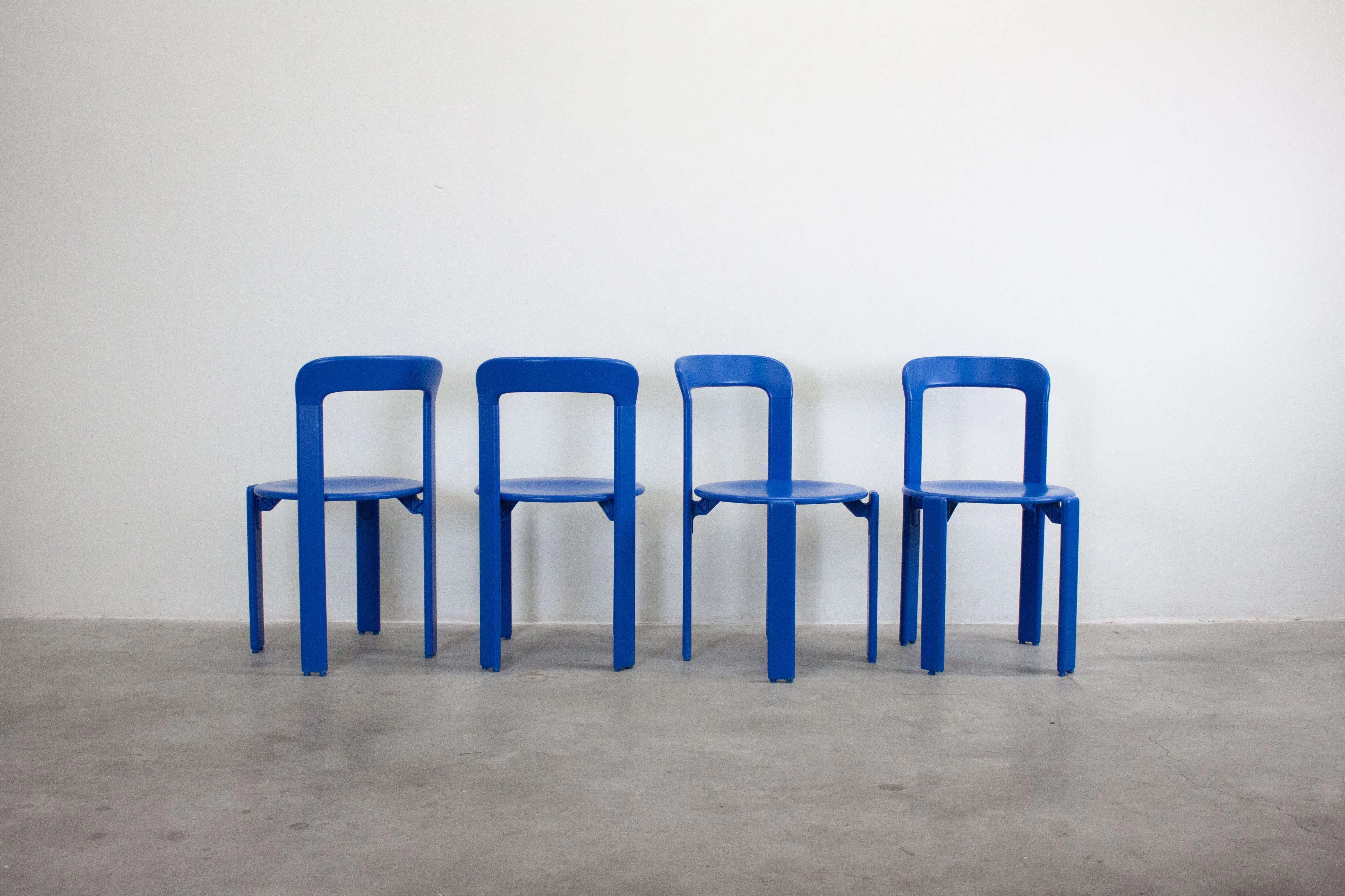 Dietiker Rey Dining Chairs by Bruno Rey (Cobalt Blue) - Image 26