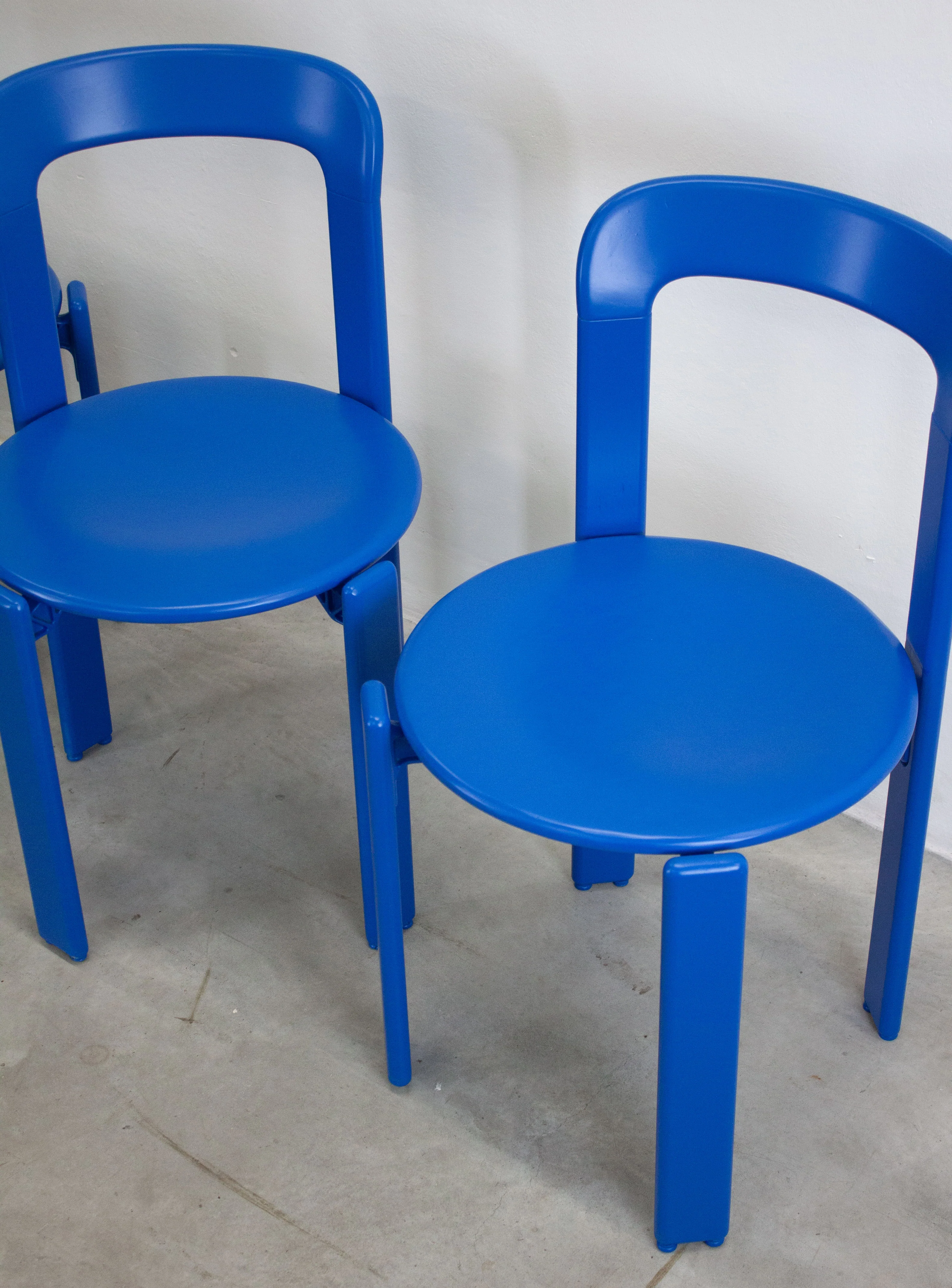 Dietiker Rey Dining Chairs by Bruno Rey (Cobalt Blue) - Image 27