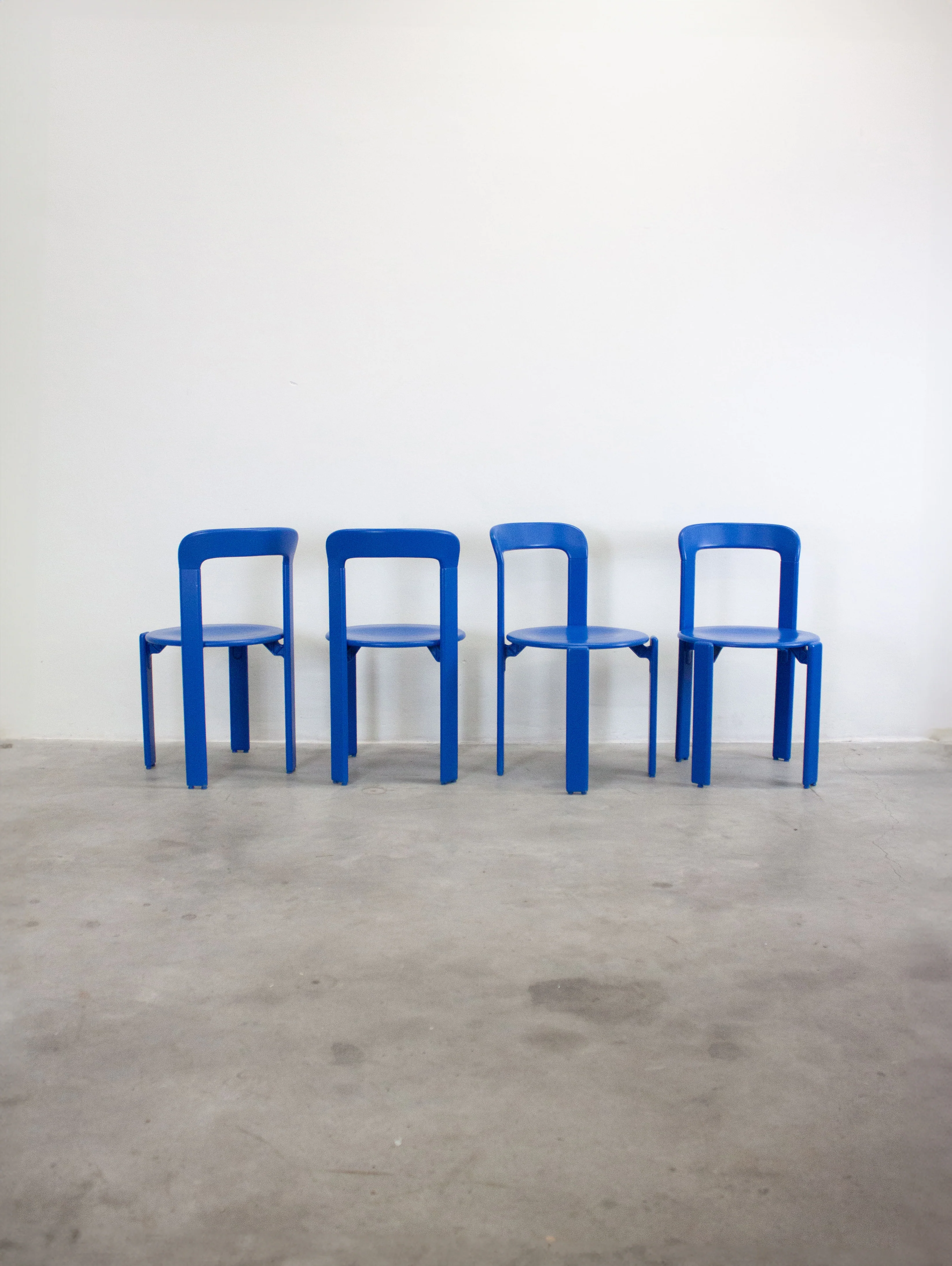 Dietiker Rey Dining Chairs by Bruno Rey (Cobalt Blue) - Image 3