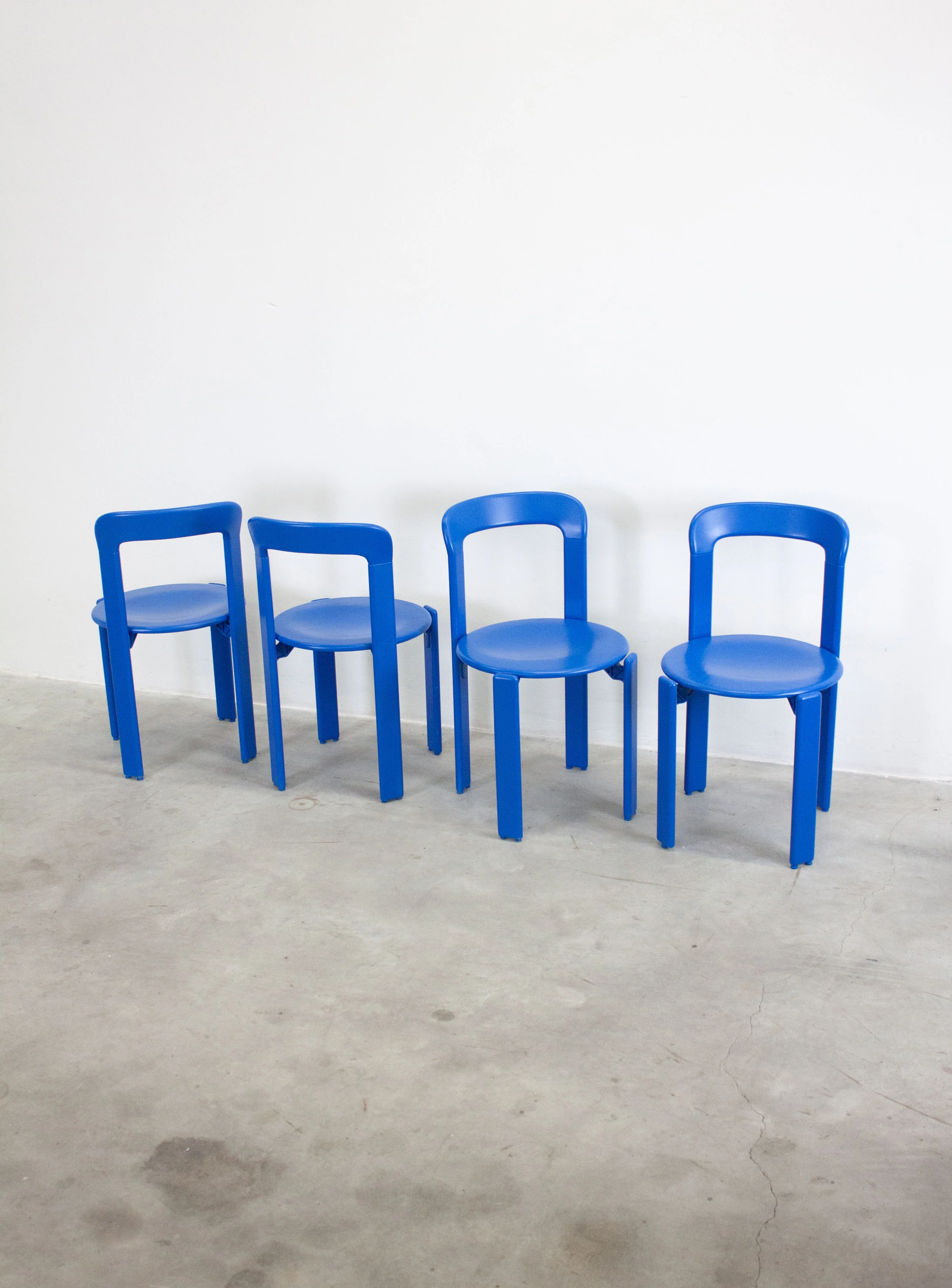 Dietiker Rey Dining Chairs by Bruno Rey (Cobalt Blue) - Image 5