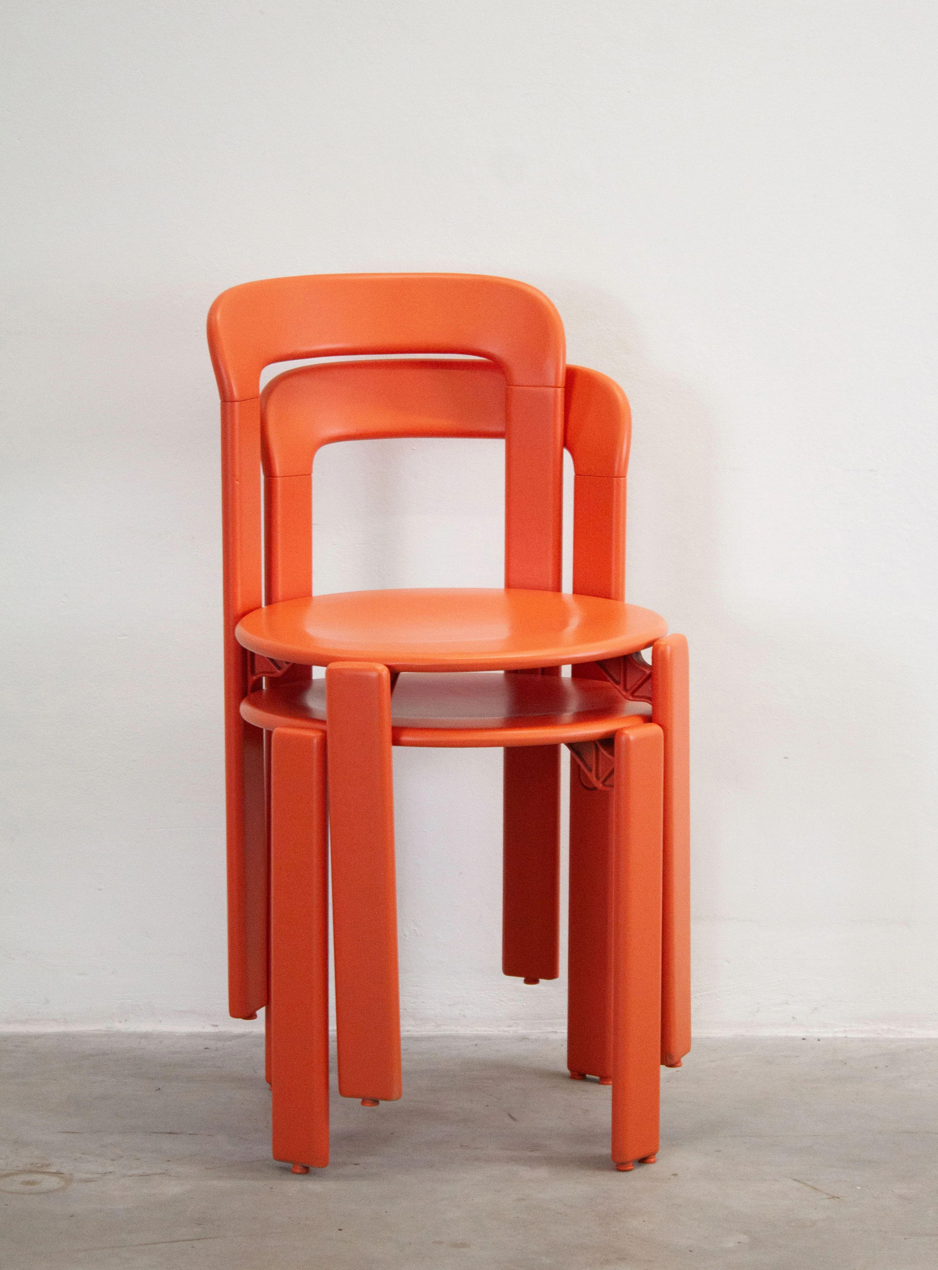 Dietiker Rey Dining Chairs by Bruno Rey (Coral) - Image 12