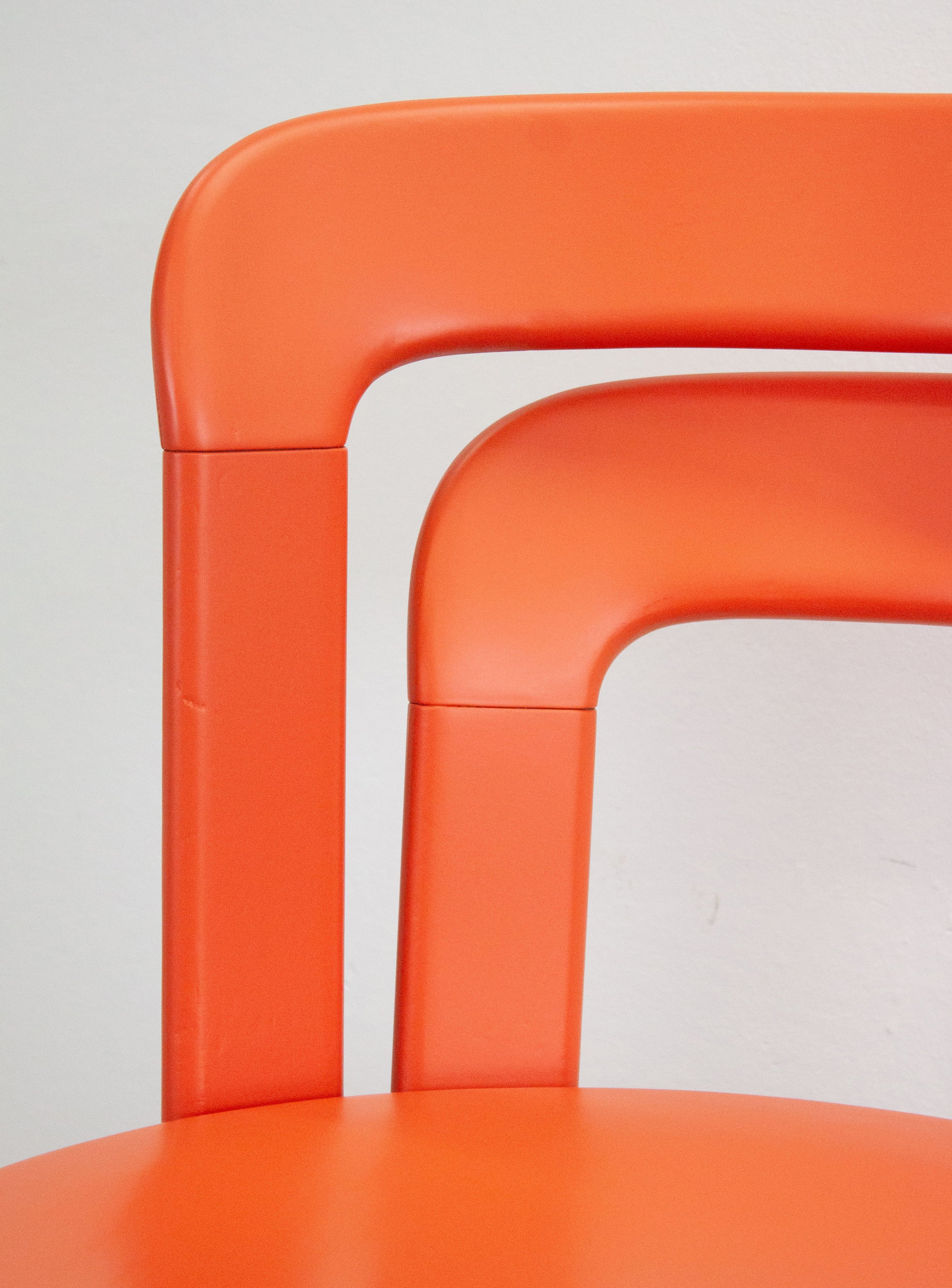 Dietiker Rey Dining Chairs by Bruno Rey (Coral) - Image 14