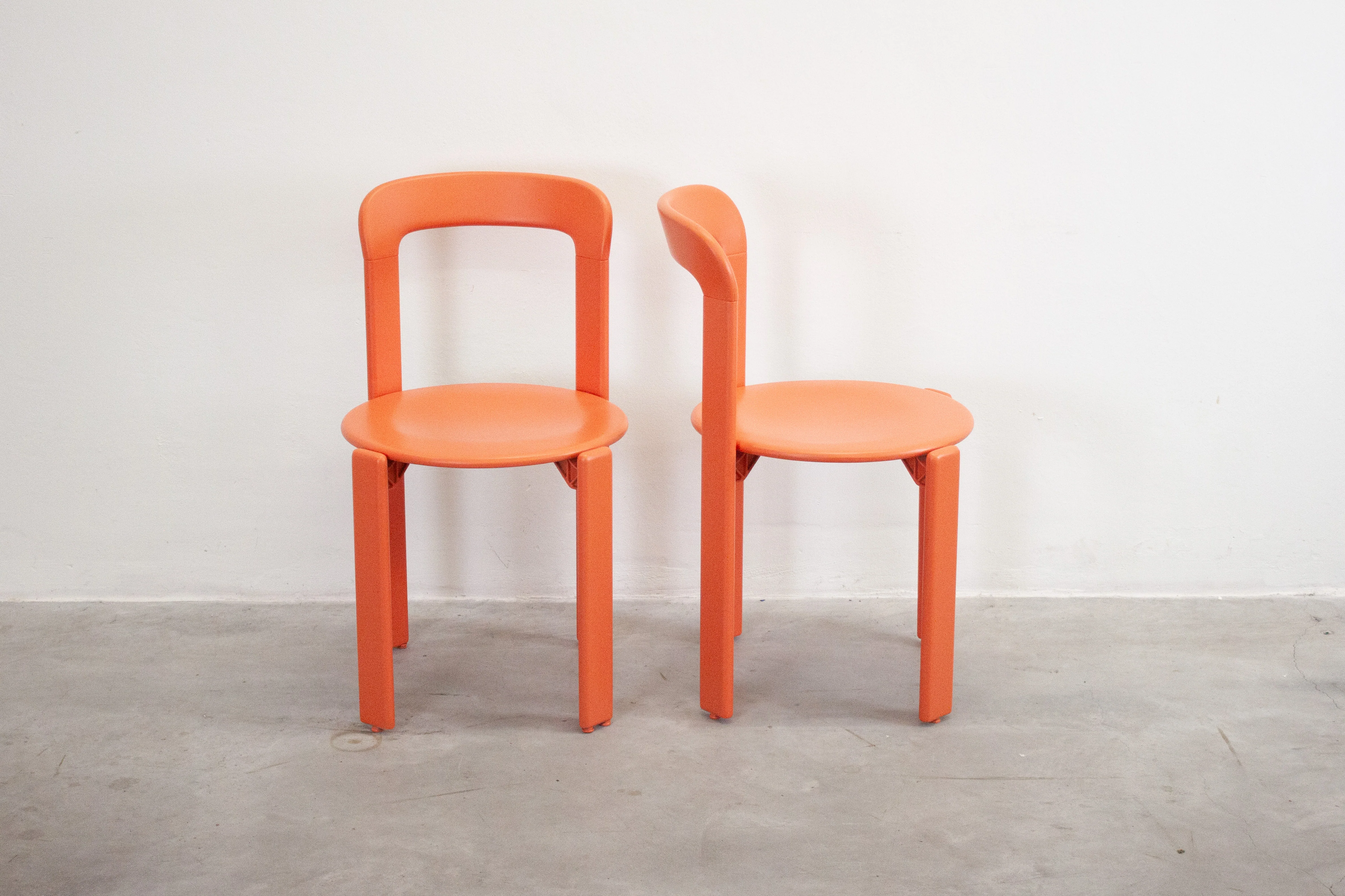 Dietiker Rey Dining Chairs by Bruno Rey (Coral) - Image 19