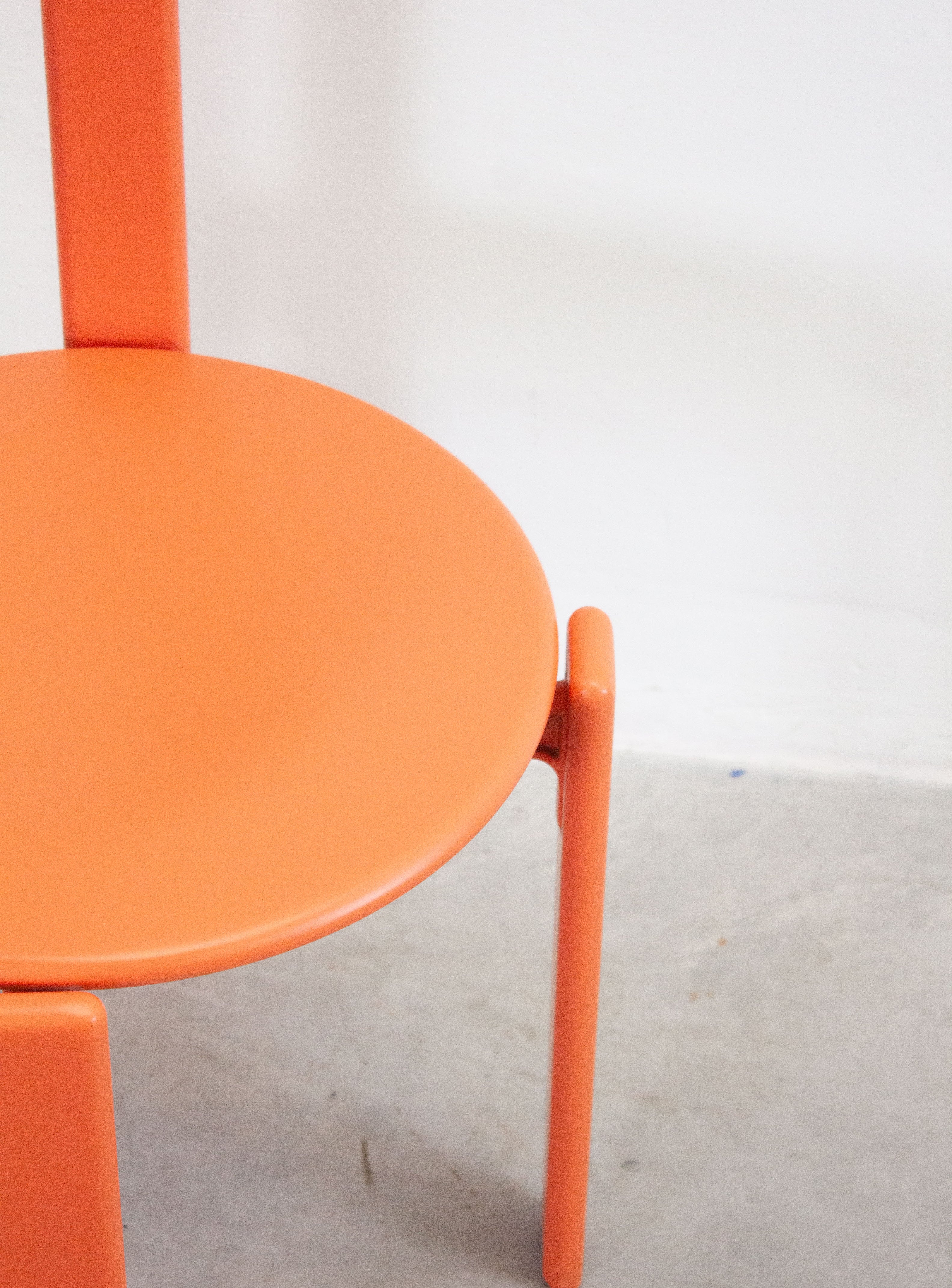 Dietiker Rey Dining Chairs by Bruno Rey (Coral) - Image 24