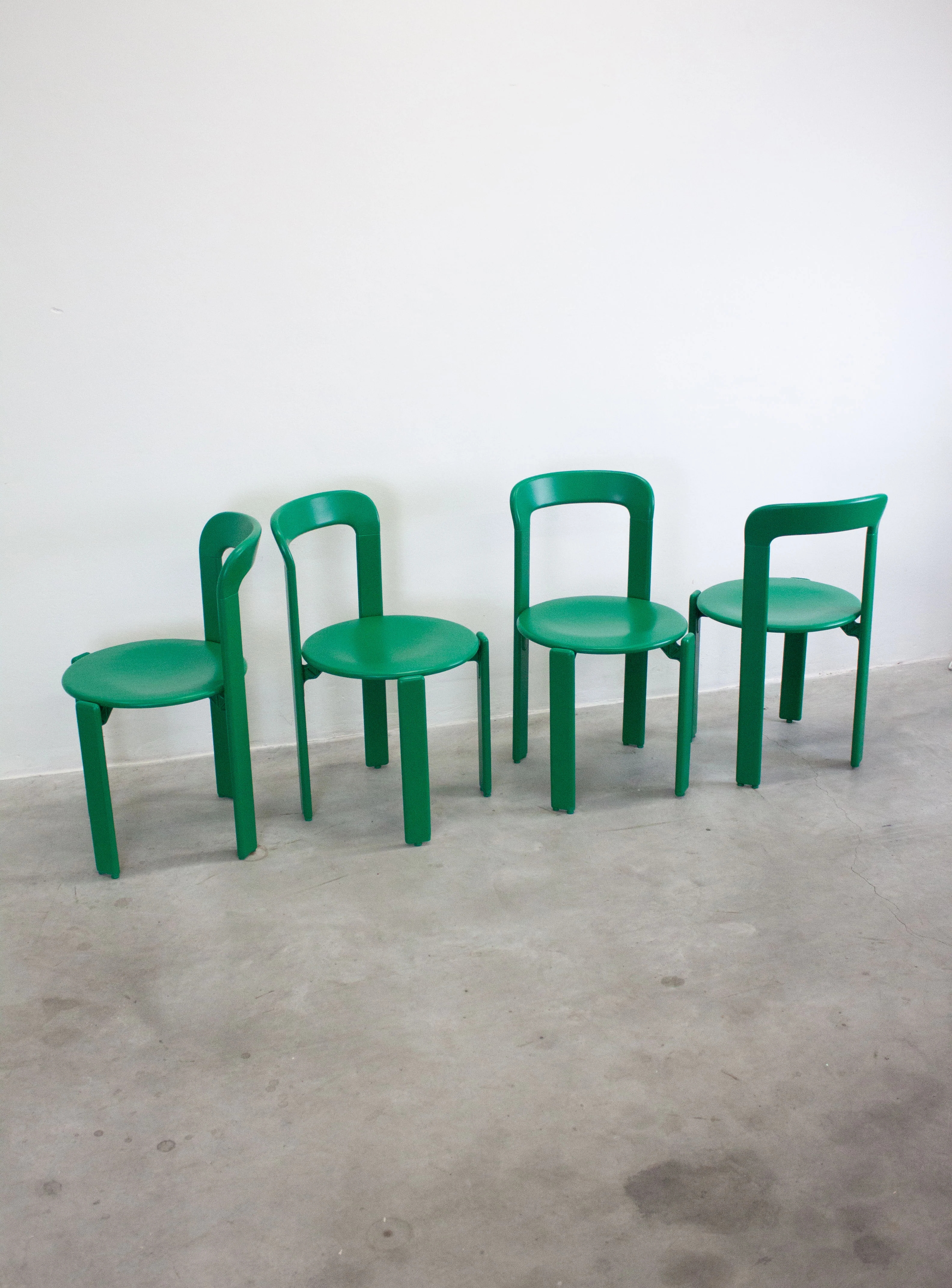 Dietiker Rey Dining Chairs by Bruno Rey (Green) - Image 2