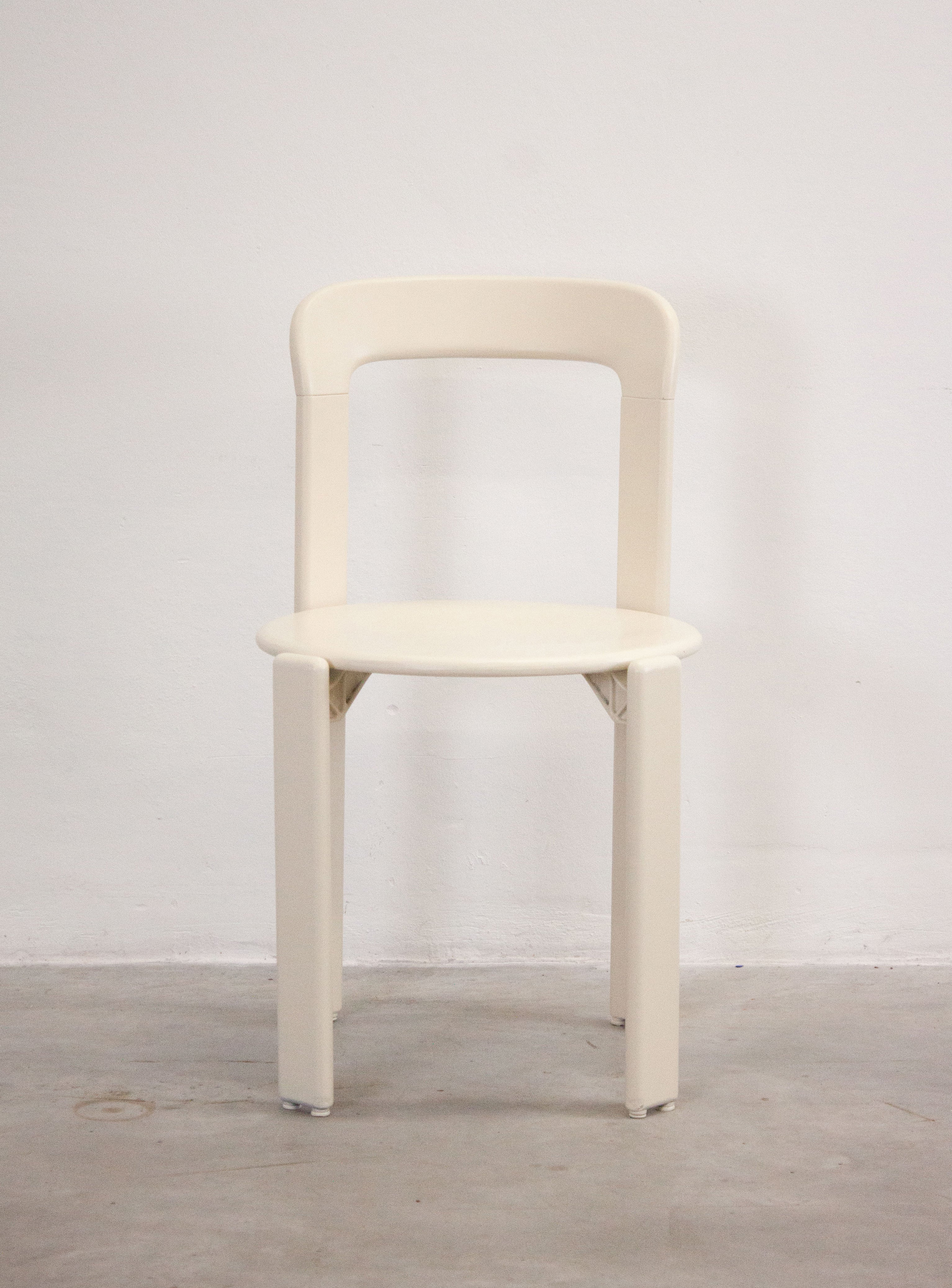Dietiker Rey Dining Chairs by Bruno Rey (Ivory White) - Image 11