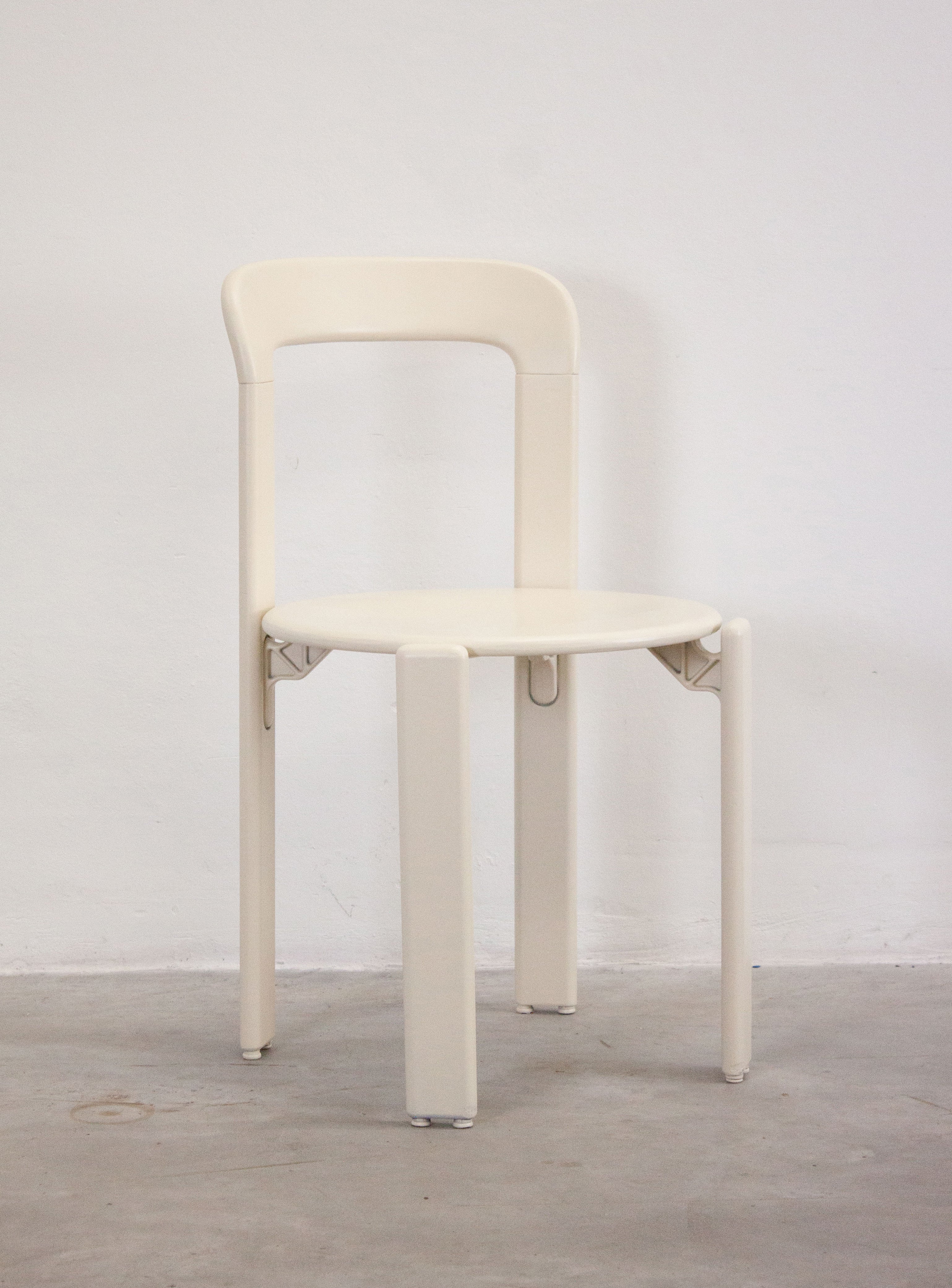 Dietiker Rey Dining Chairs by Bruno Rey (Ivory White) - Image 12