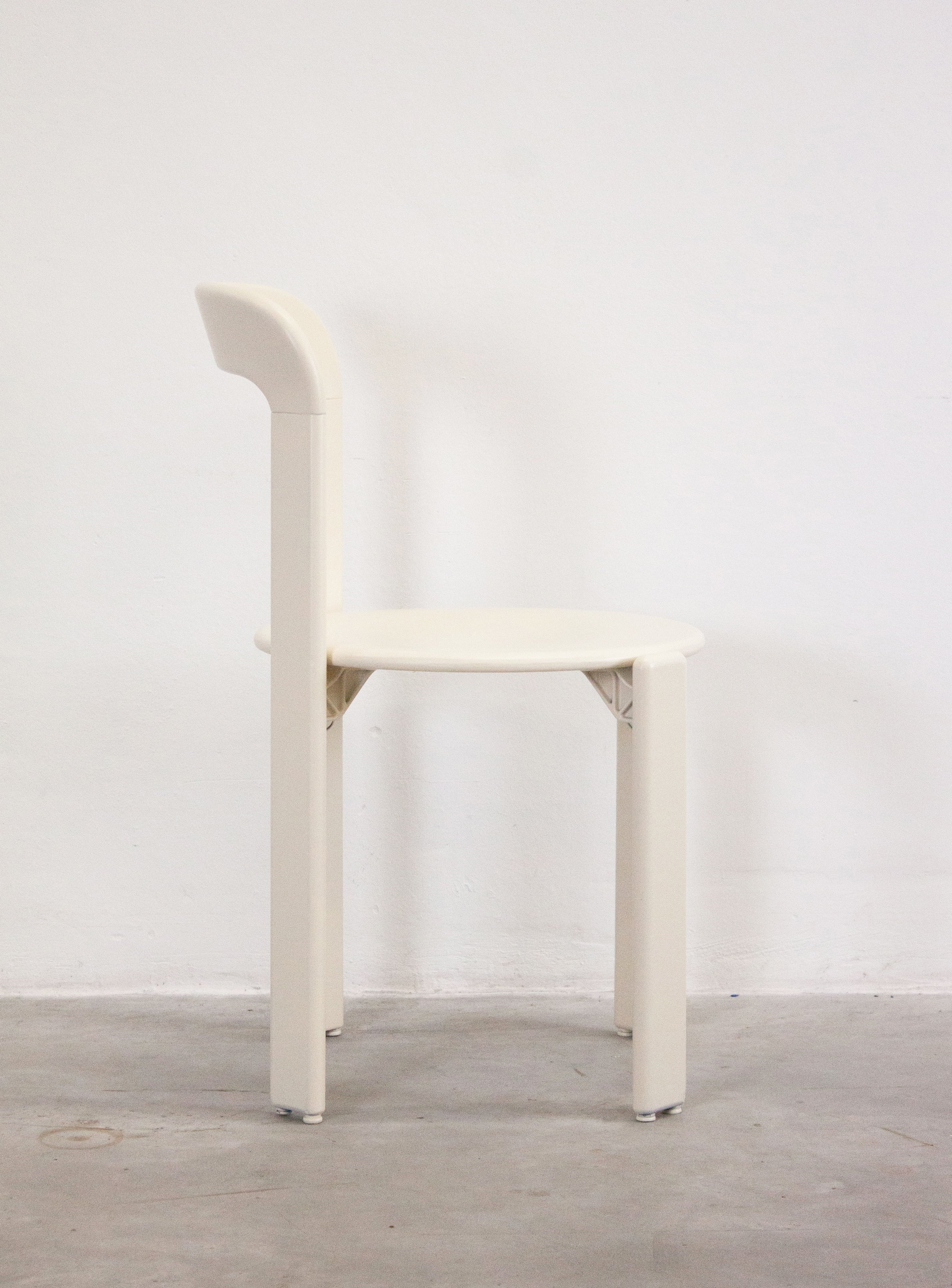 Dietiker Rey Dining Chairs by Bruno Rey (Ivory White) - Image 13