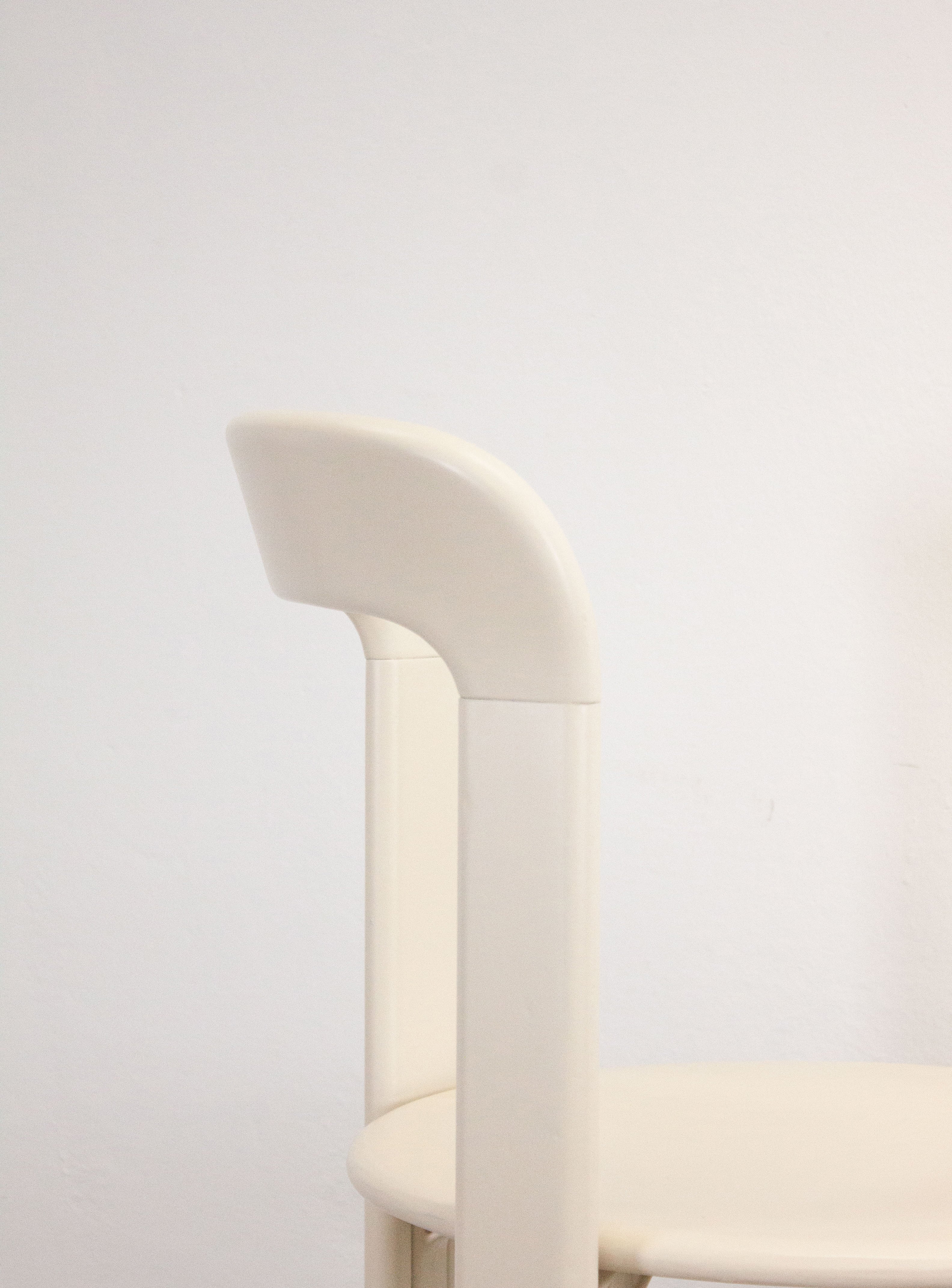 Dietiker Rey Dining Chairs by Bruno Rey (Ivory White) - Image 16