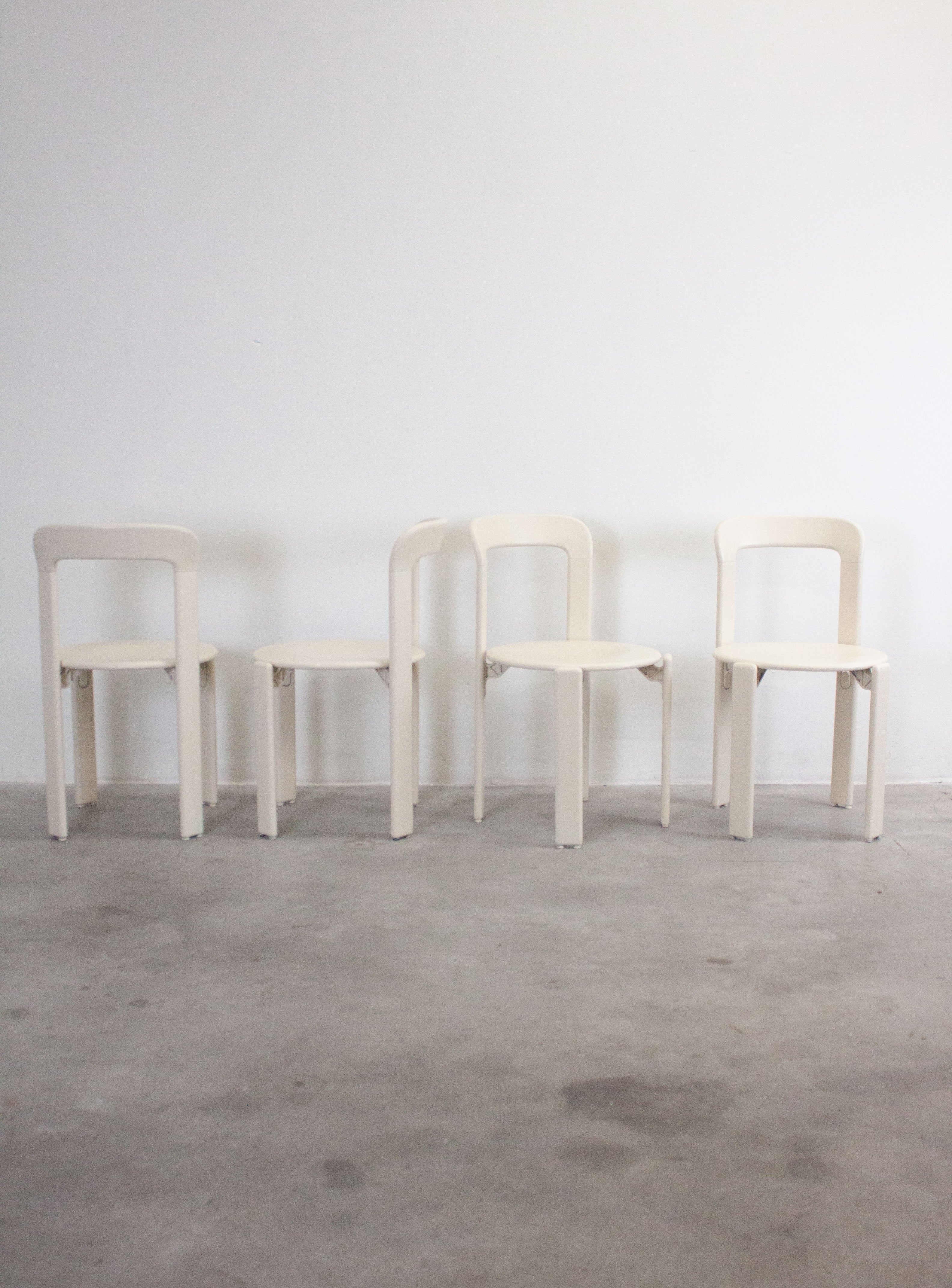Dietiker Rey Dining Chairs by Bruno Rey (Ivory White) - Image 25