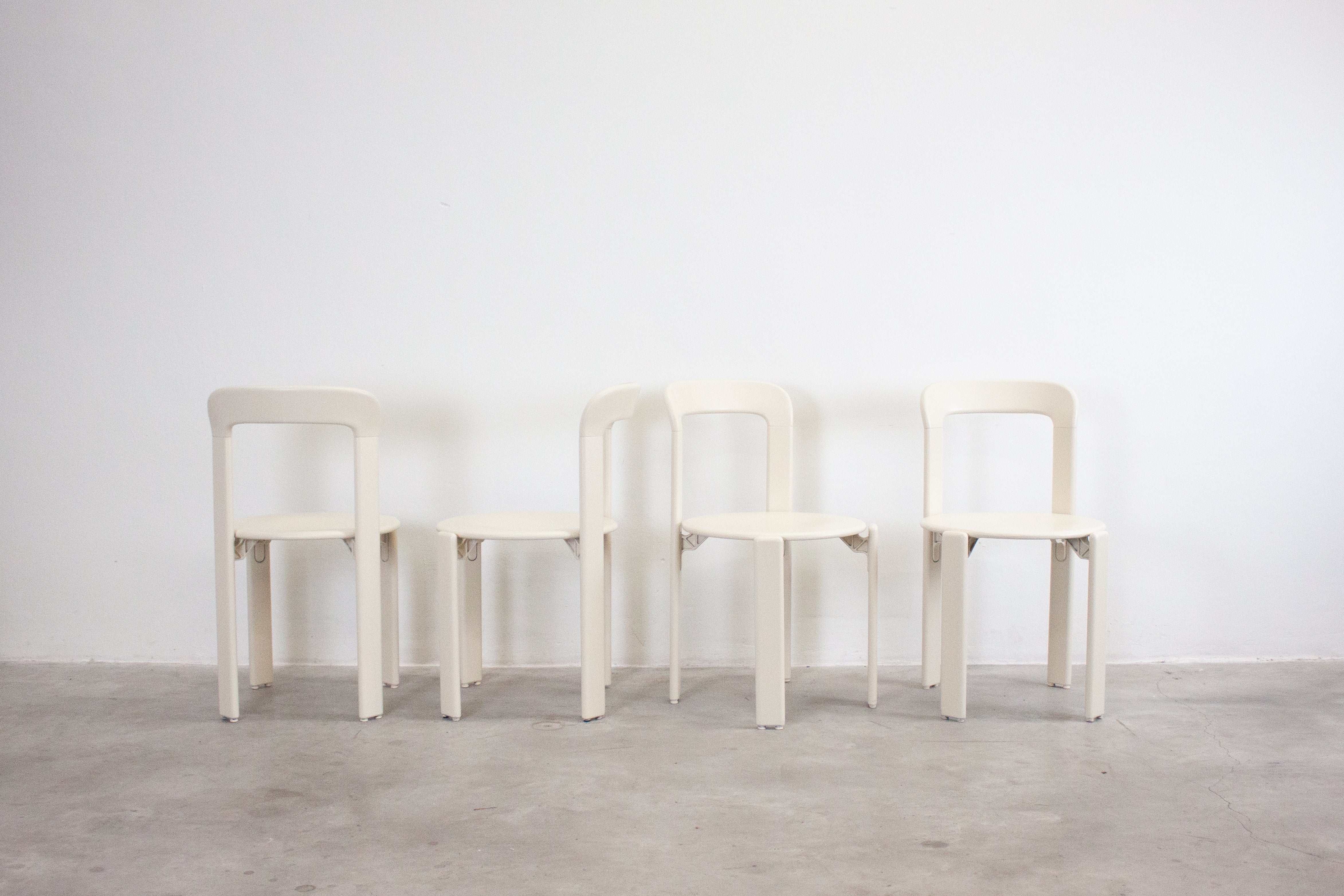 Dietiker Rey Dining Chairs by Bruno Rey (Ivory White) - Image 26