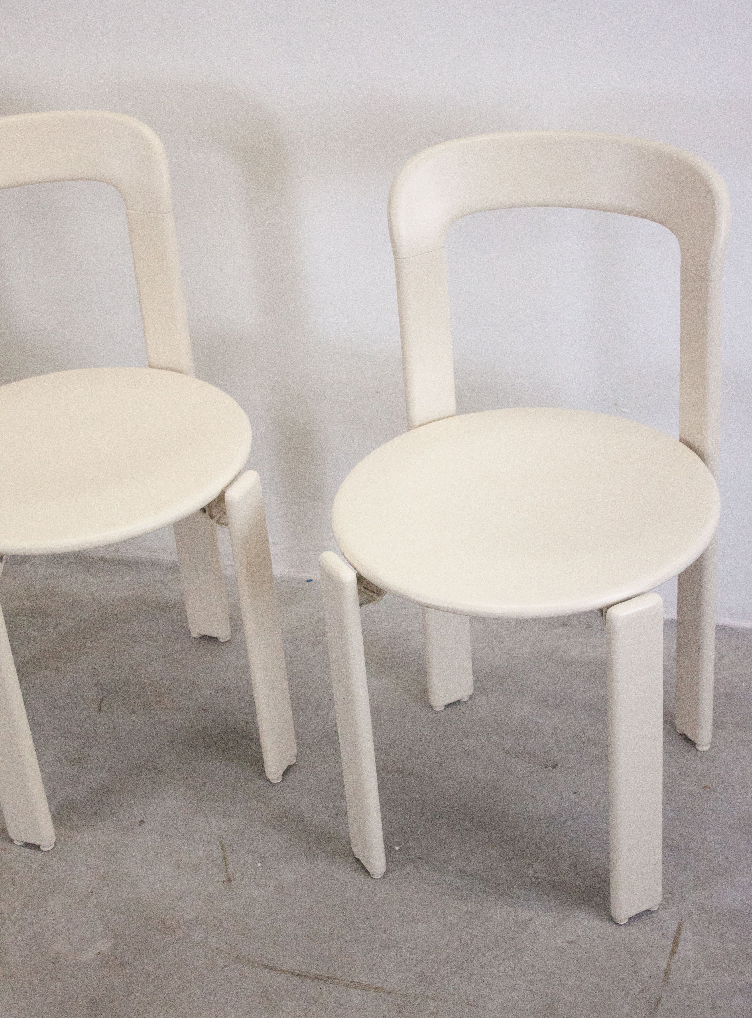 Dietiker Rey Dining Chairs by Bruno Rey (Ivory White) - Image 27