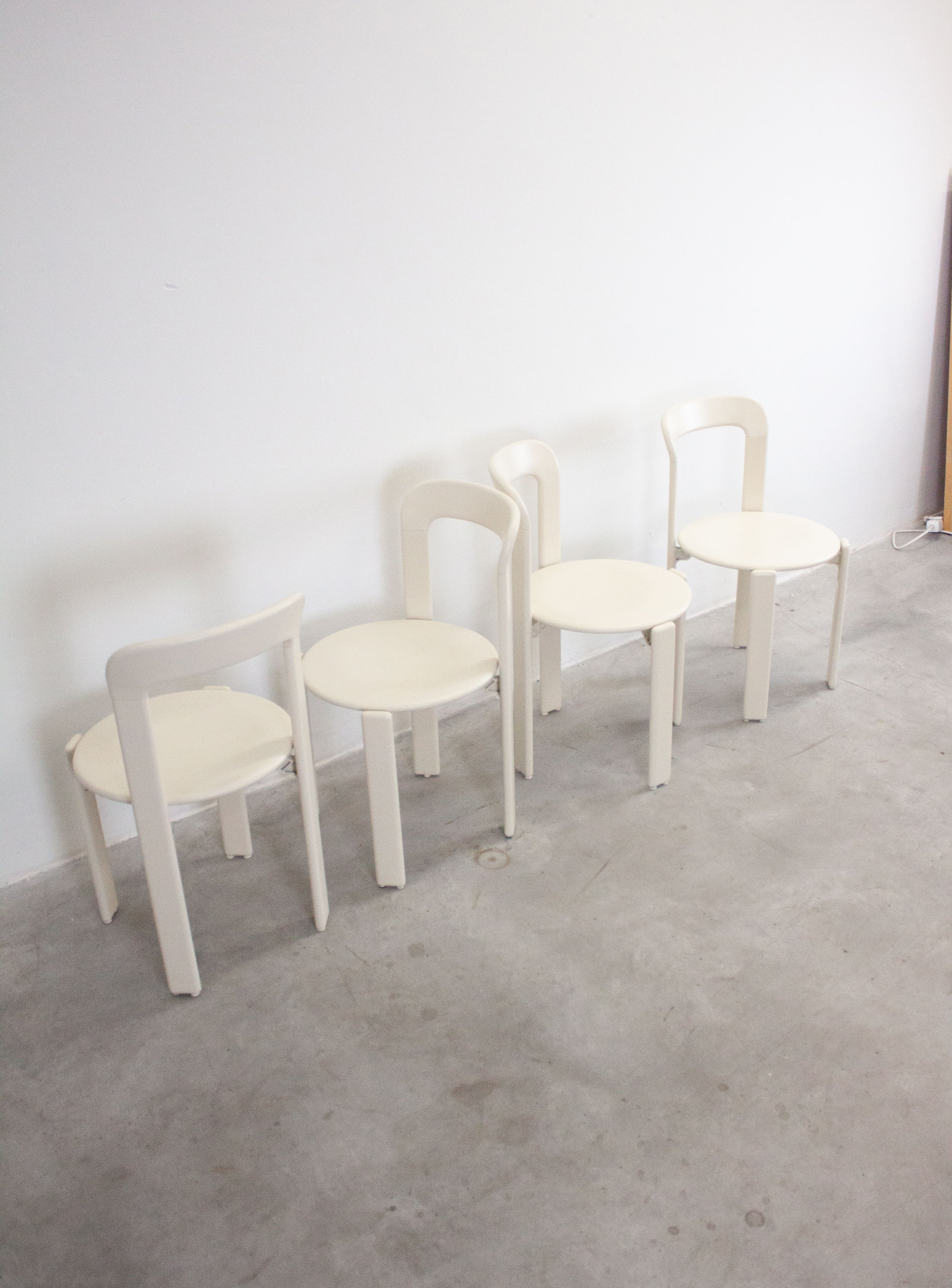 Dietiker Rey Dining Chairs by Bruno Rey (Ivory White) - Image 31