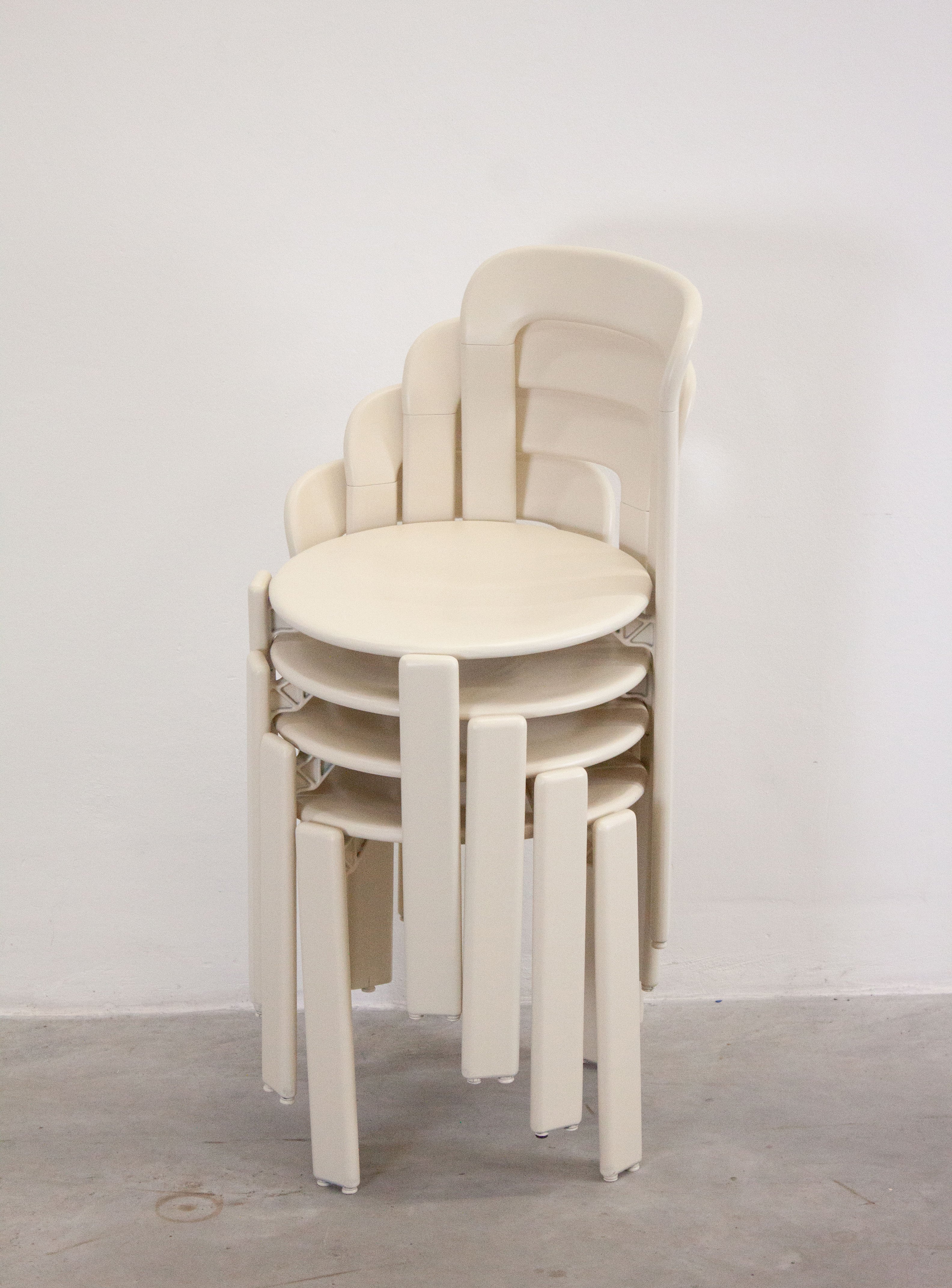 Dietiker Rey Dining Chairs by Bruno Rey (Ivory White) - Image 32