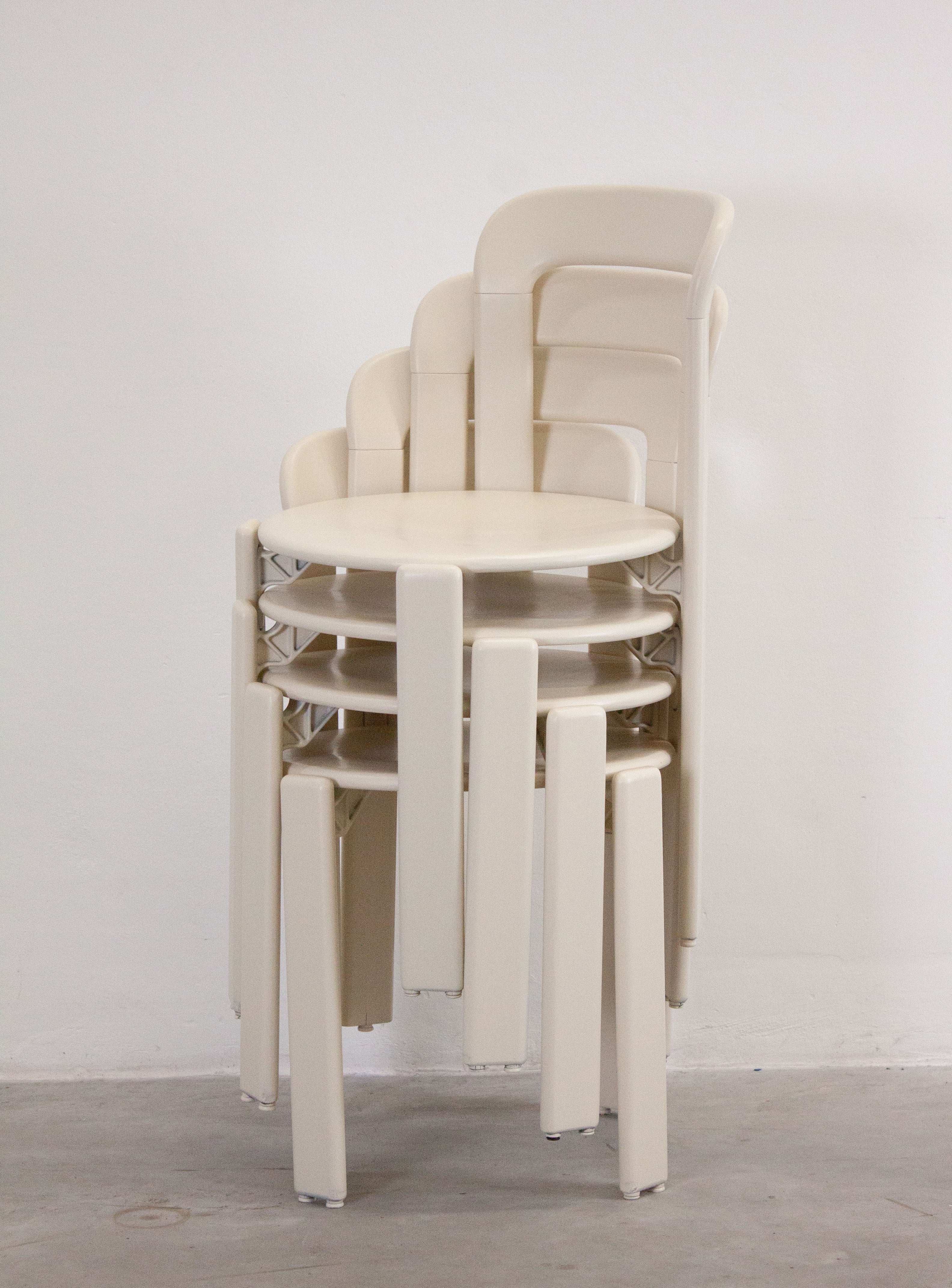 Dietiker Rey Dining Chairs by Bruno Rey (Ivory White) - Image 33
