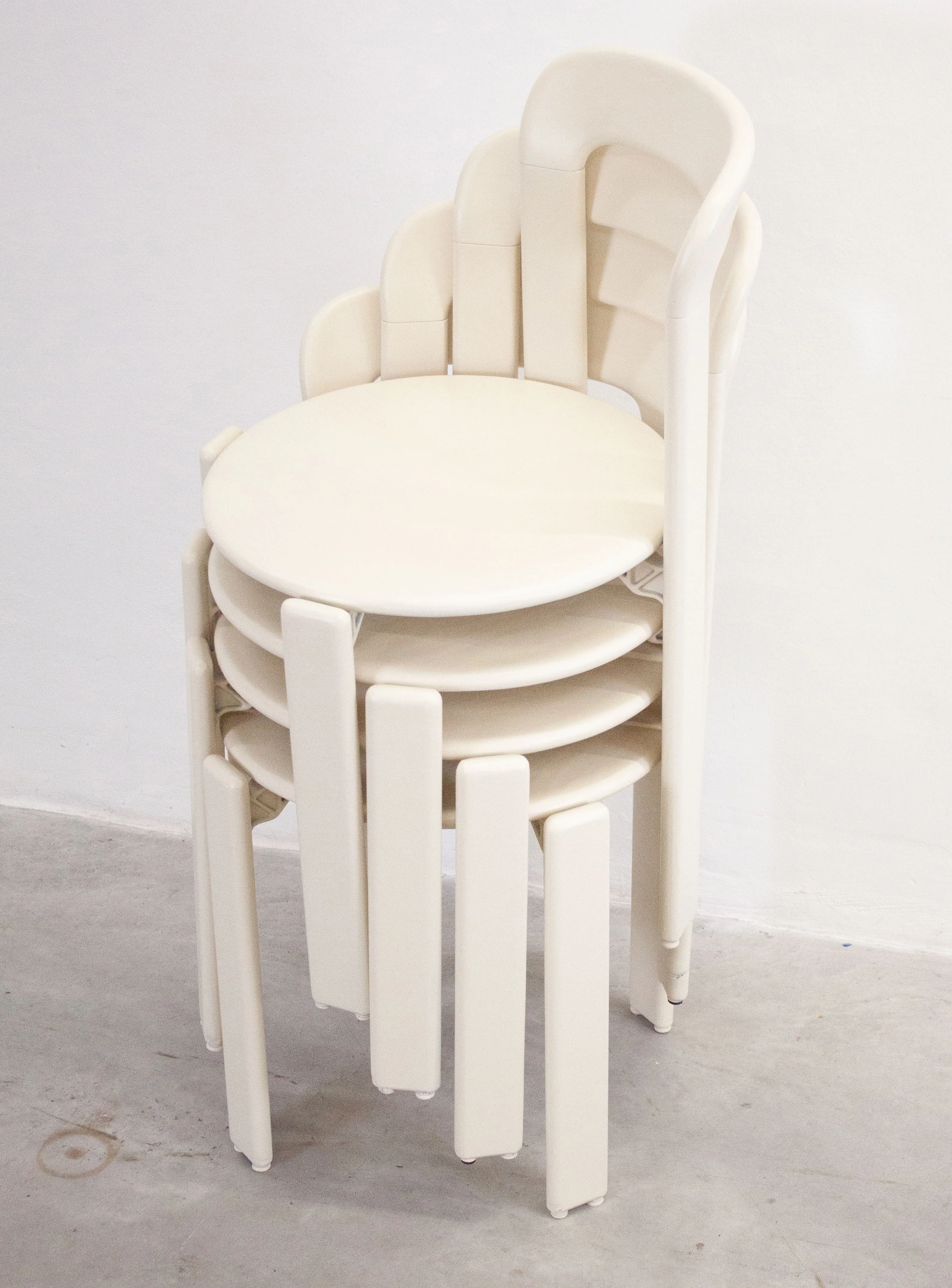 Dietiker Rey Dining Chairs by Bruno Rey (Ivory White) - Image 34