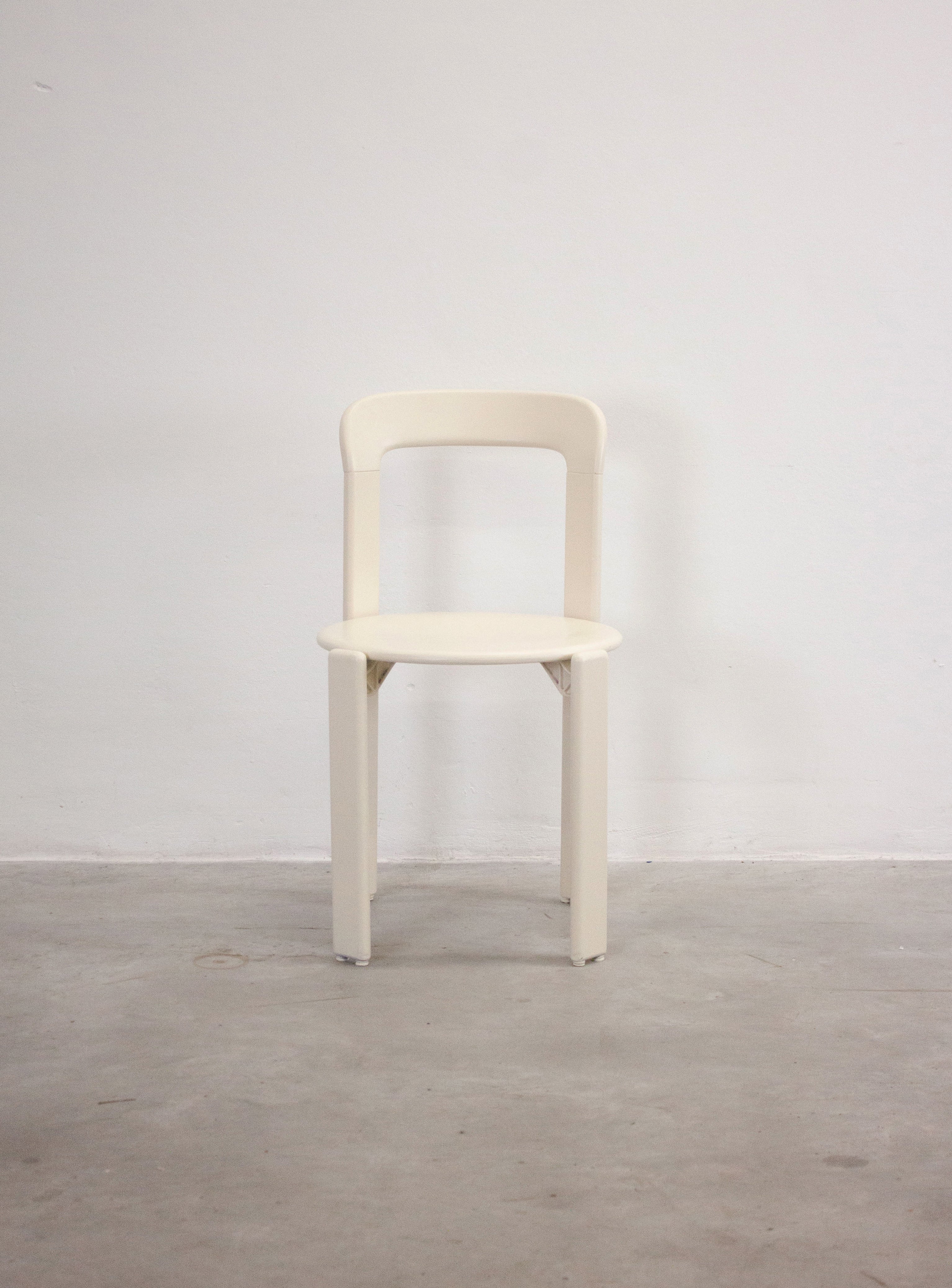Dietiker Rey Dining Chairs by Bruno Rey (Ivory White) - Image 6
