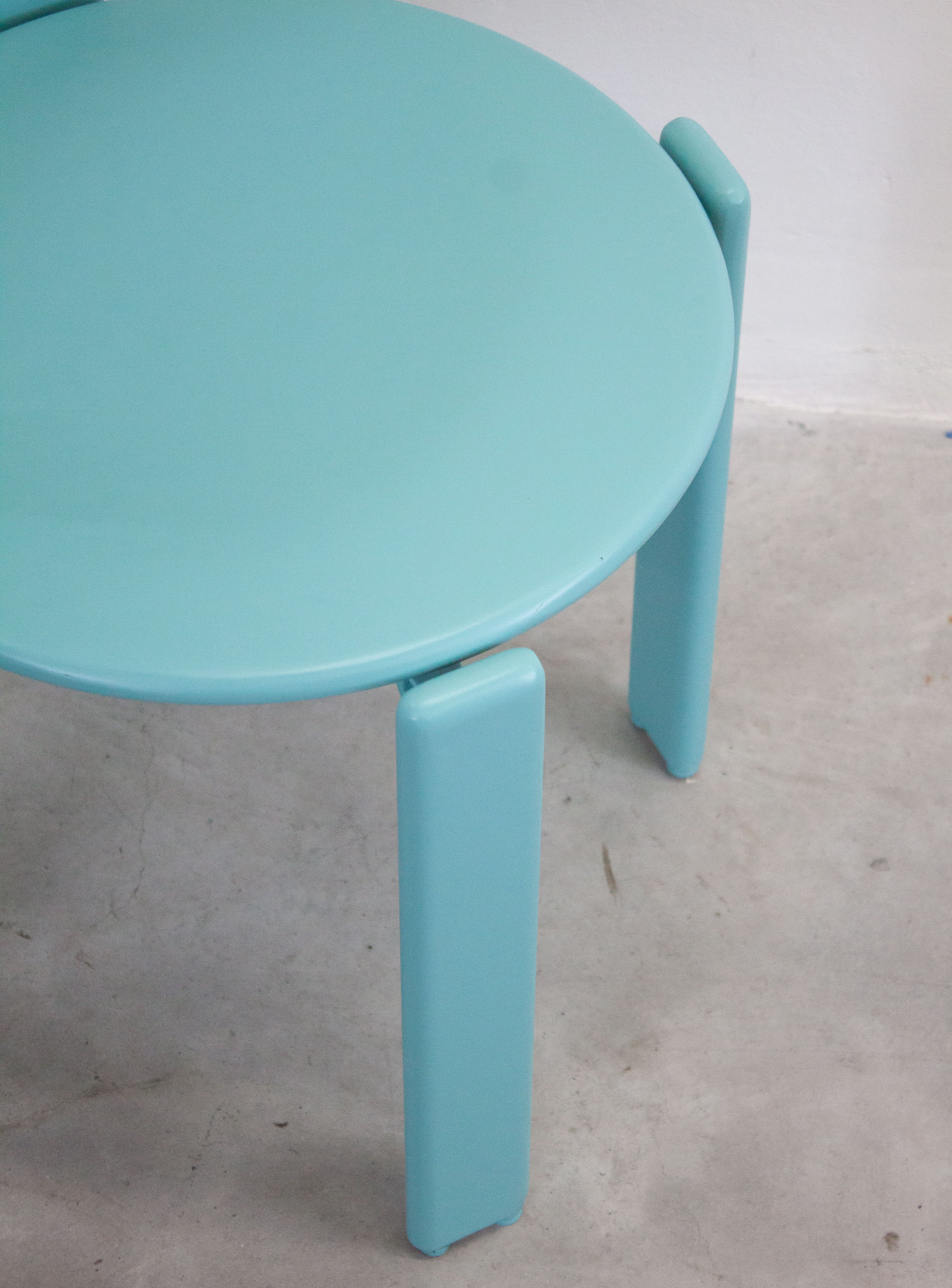 Dietiker Rey Dining Chairs by Bruno Rey (Light Teal Green) - Image 17