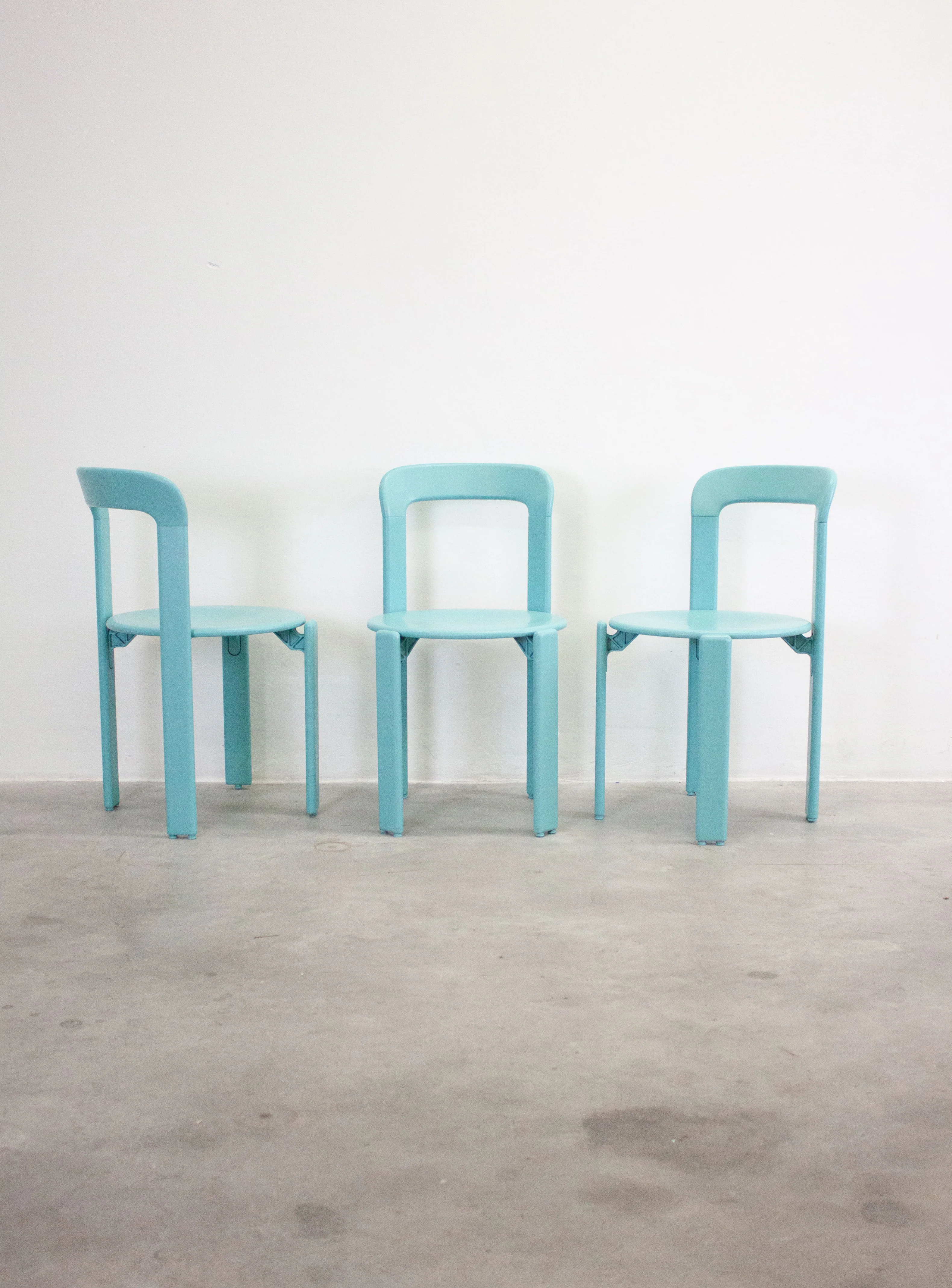 Dietiker Rey Dining Chairs by Bruno Rey (Light Teal Green) - Image 2