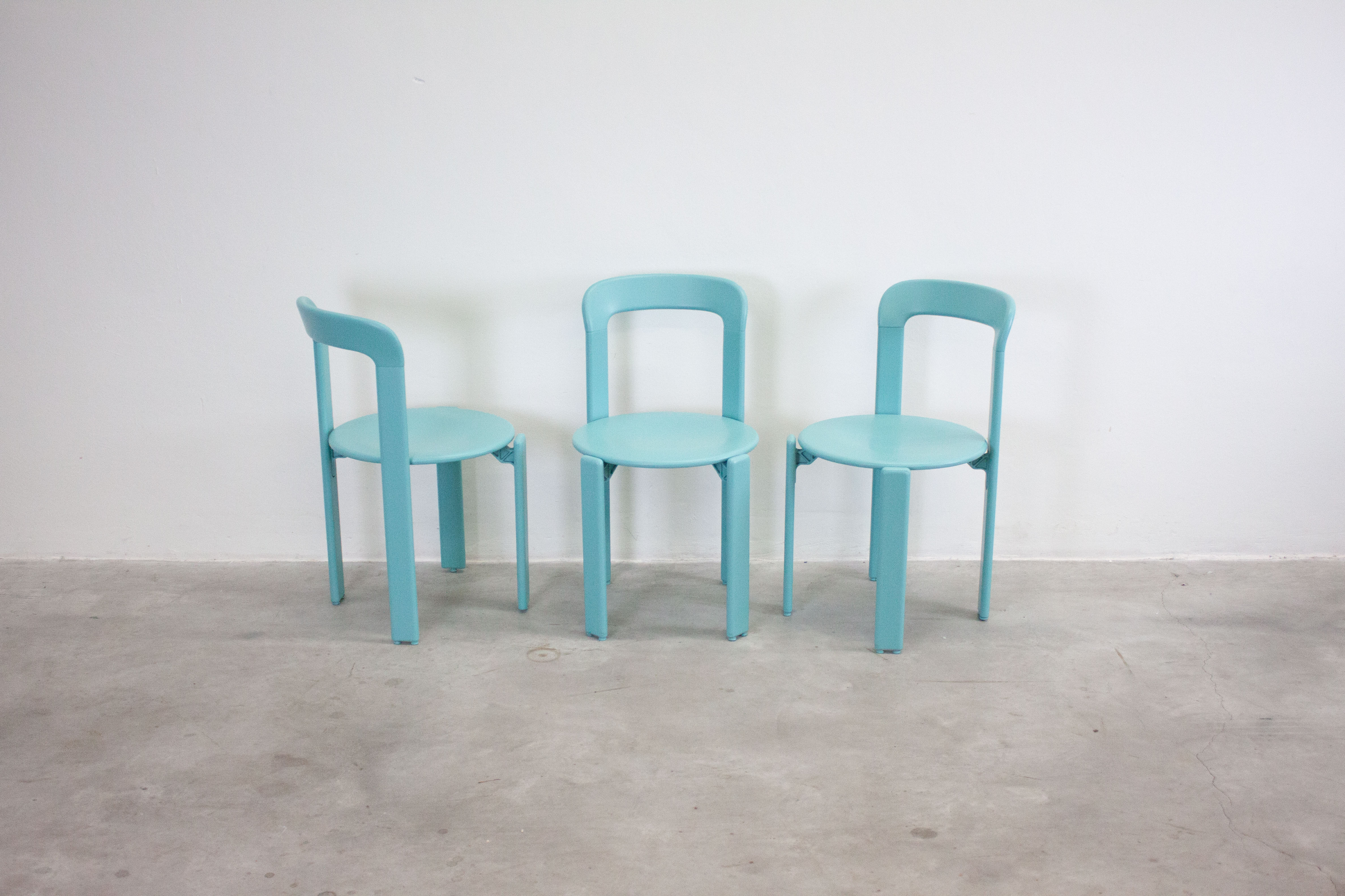 Dietiker Rey Dining Chairs by Bruno Rey (Light Teal Green) - Image 23