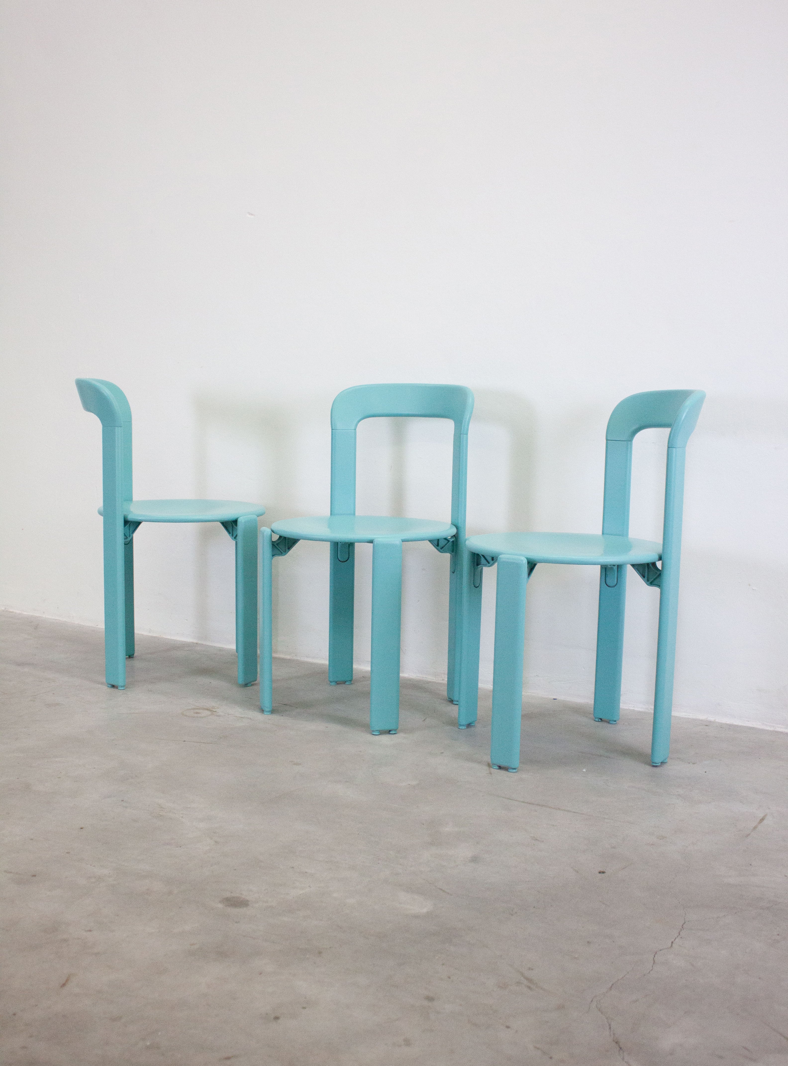 Dietiker Rey Dining Chairs by Bruno Rey (Light Teal Green) - Image 24