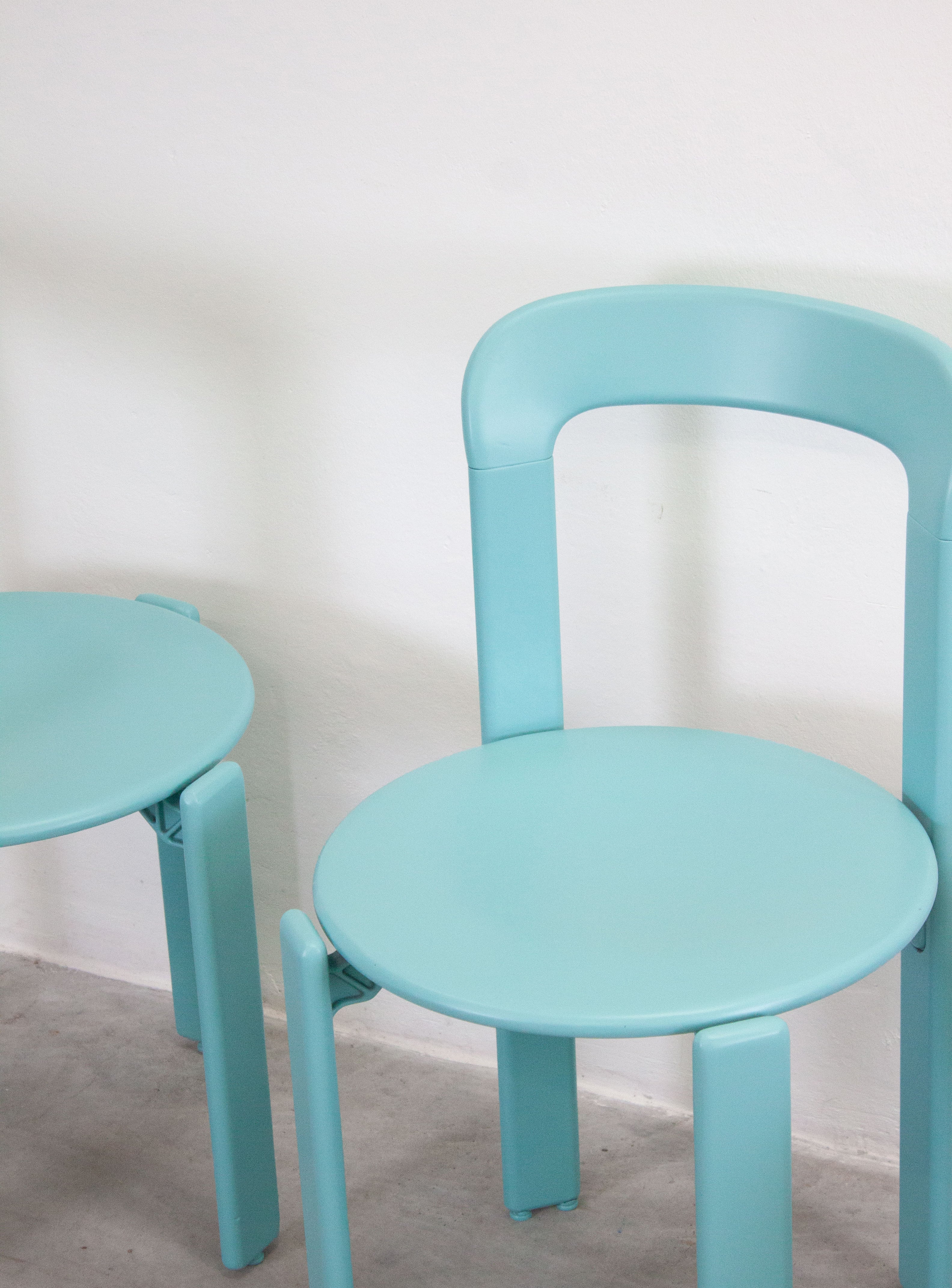 Dietiker Rey Dining Chairs by Bruno Rey (Light Teal Green) - Image 26