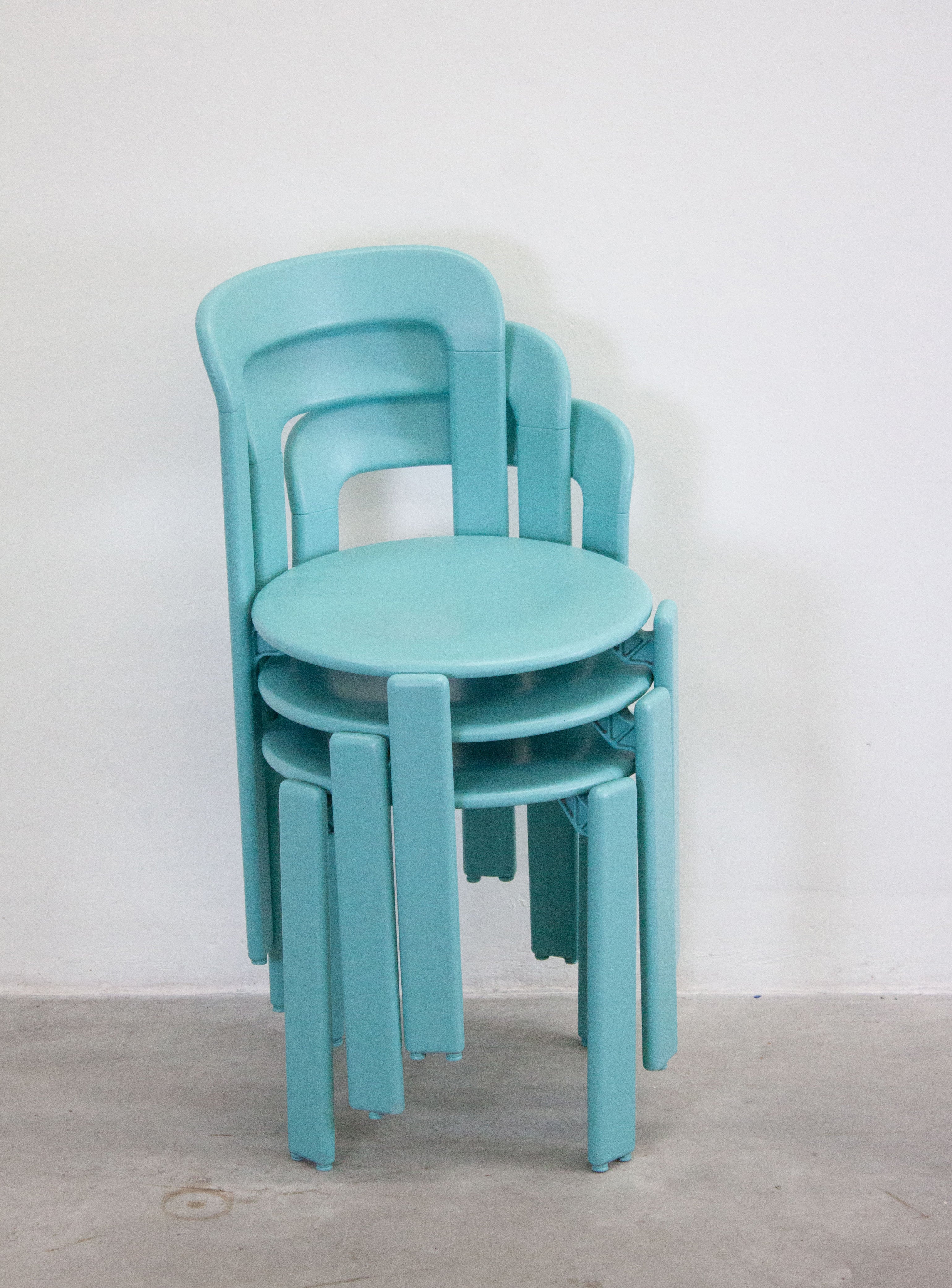 Dietiker Rey Dining Chairs by Bruno Rey (Light Teal Green) - Image 29