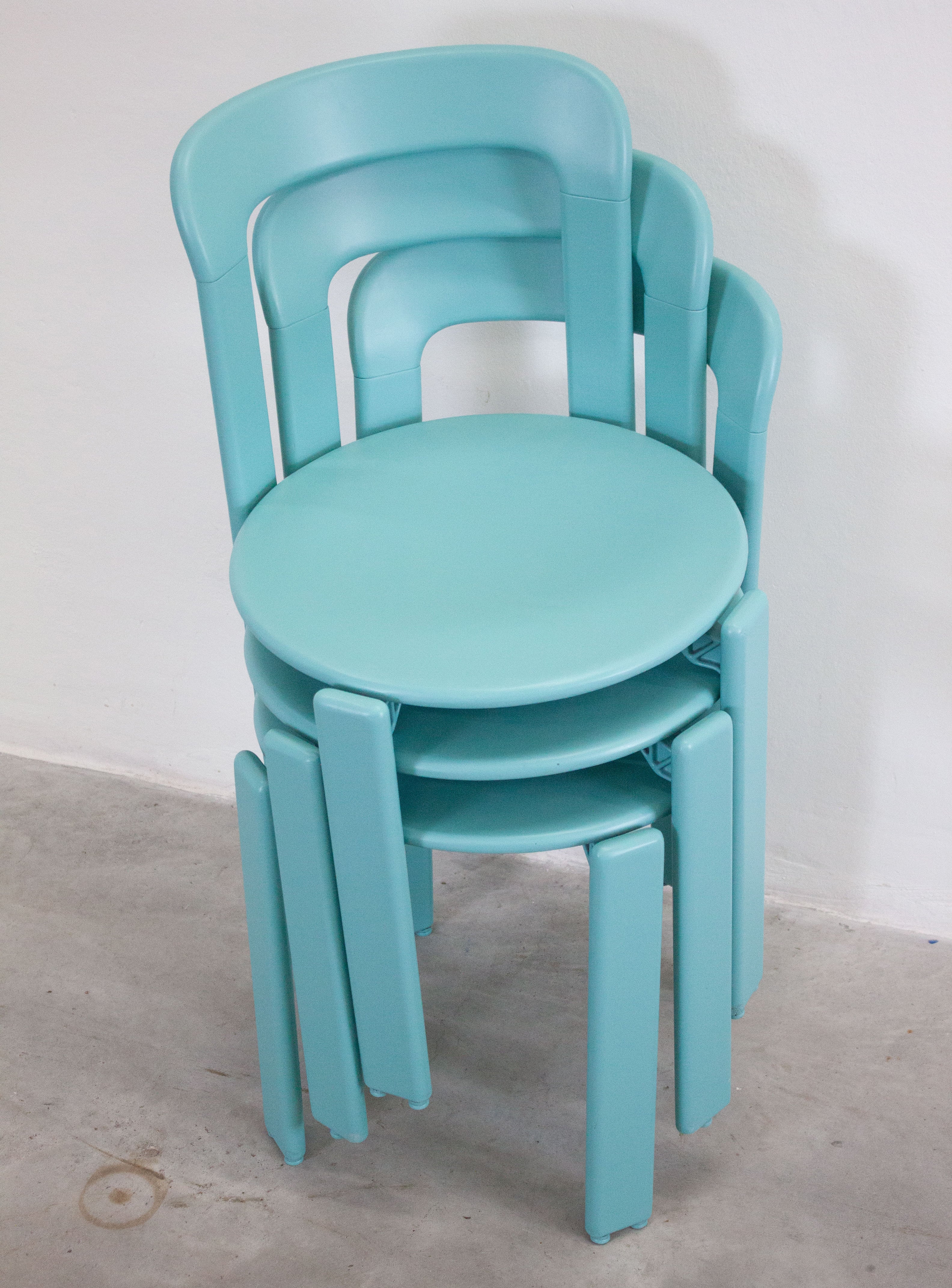 Dietiker Rey Dining Chairs by Bruno Rey (Light Teal Green) - Image 31