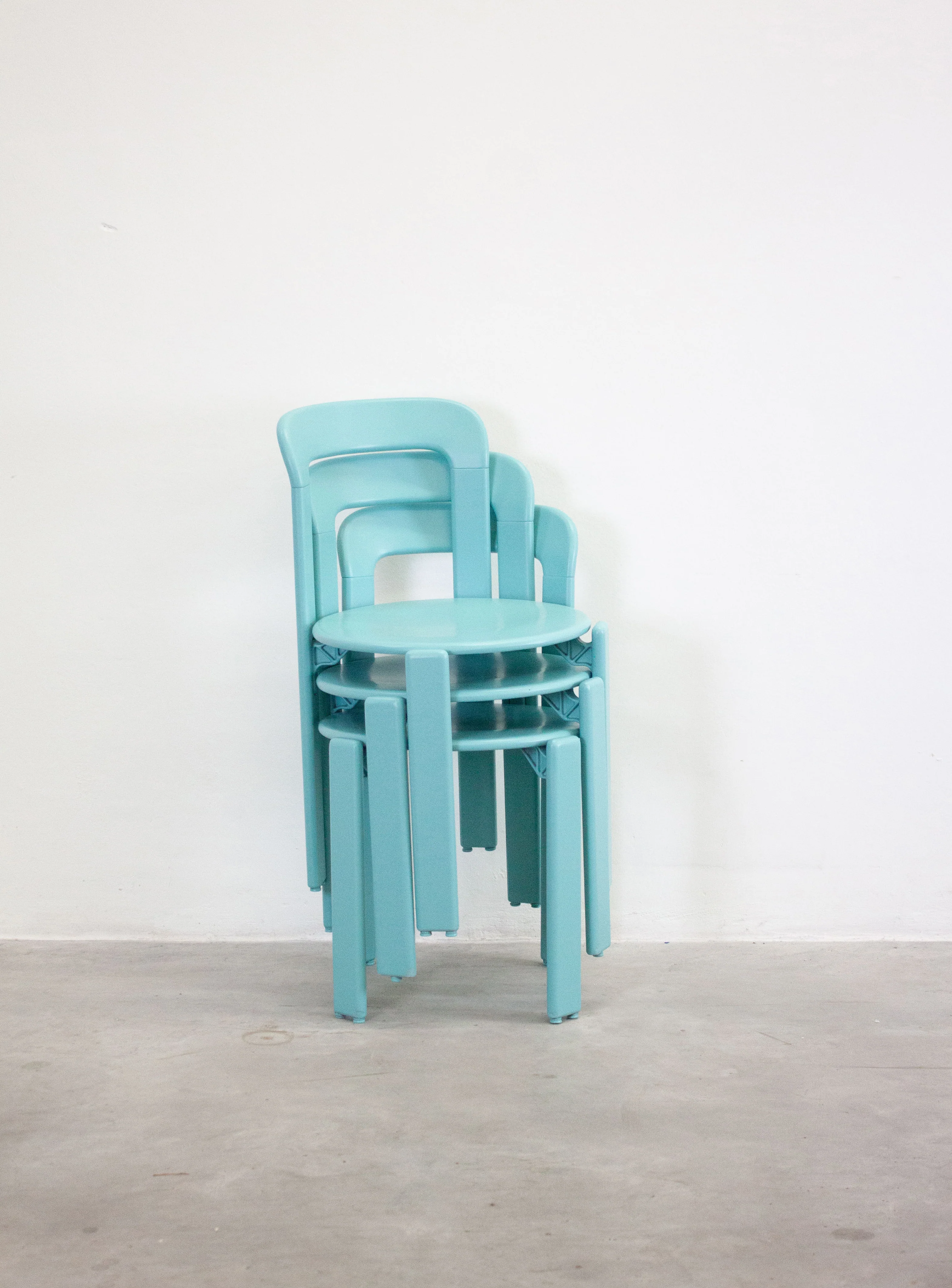 Dietiker Rey Dining Chairs by Bruno Rey (Light Teal Green) - Image 5