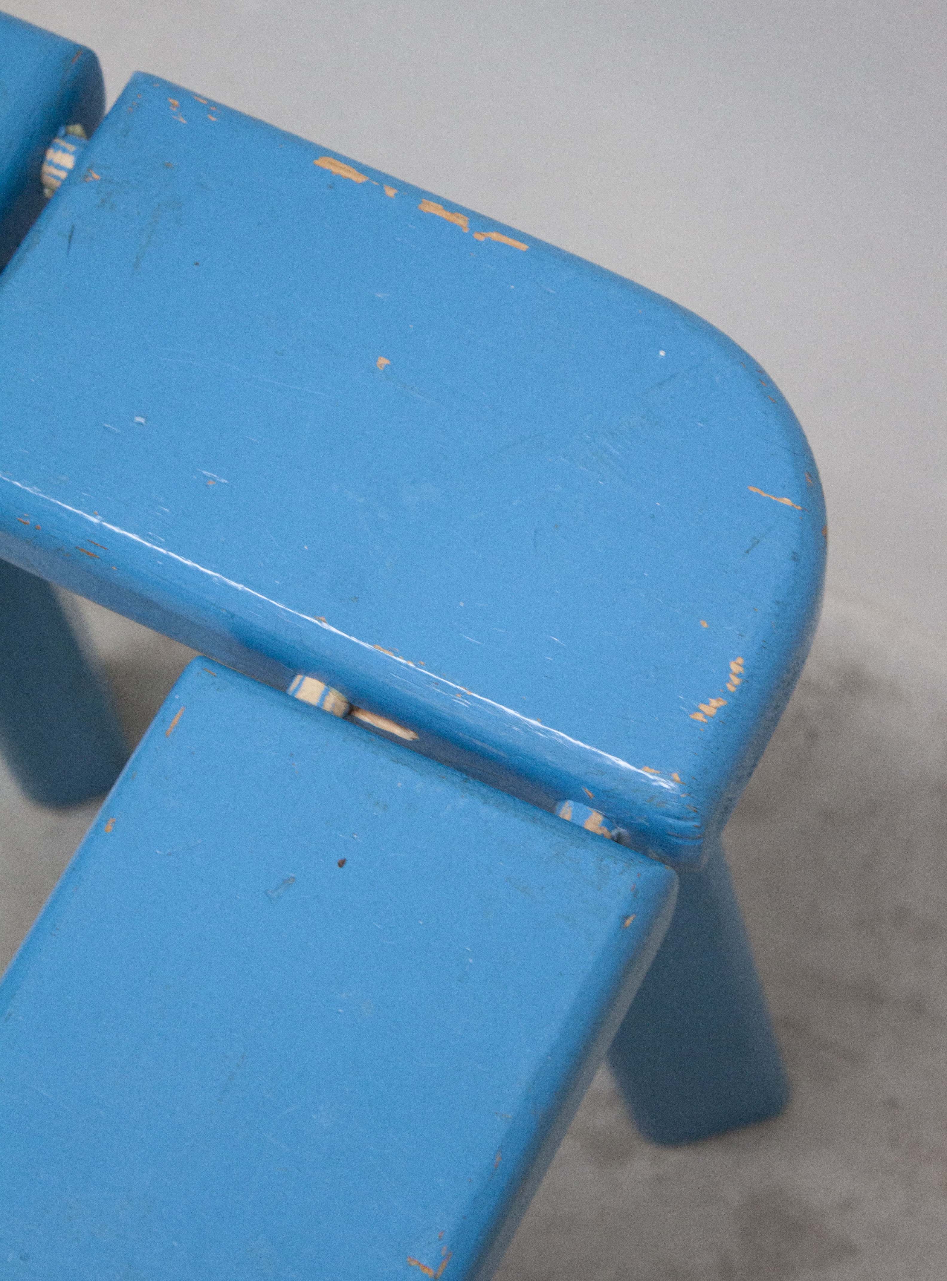 Finnsauna Lagerholm Pine Stool (Light Blue) - Image 7