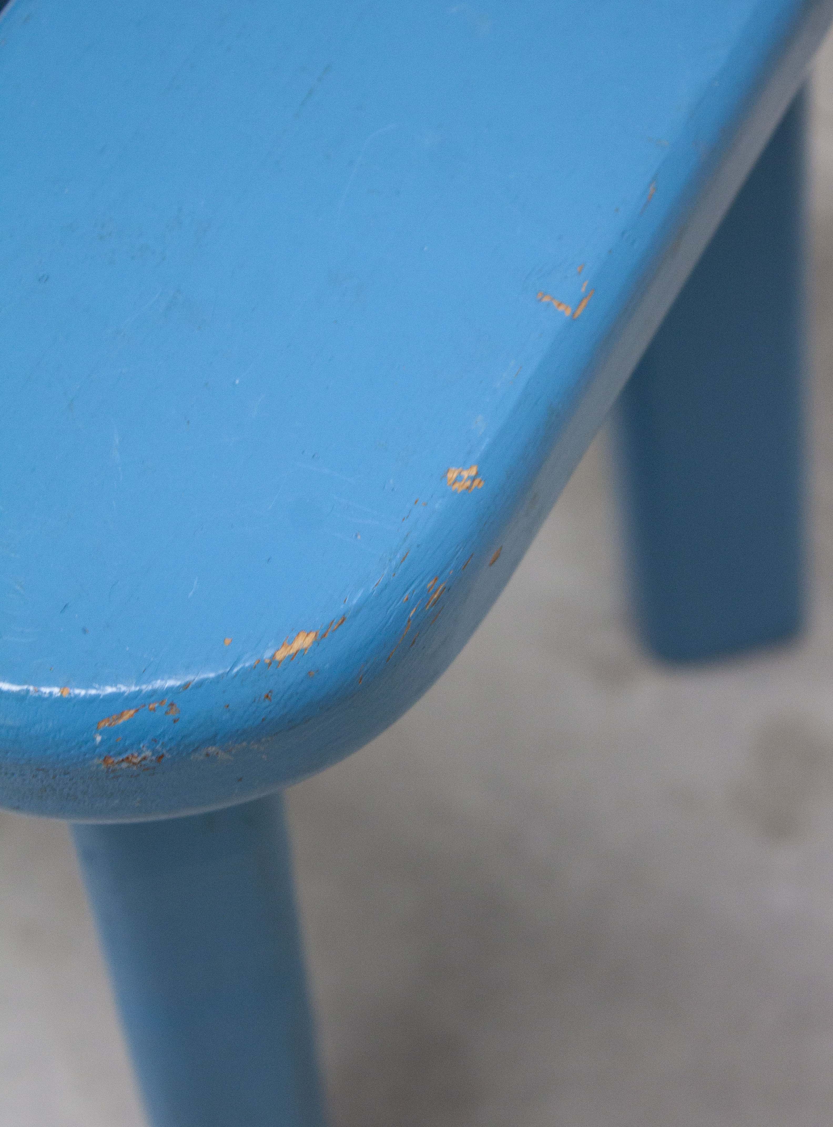 Finnsauna Lagerholm Pine Stool (Light Blue) - Image 8