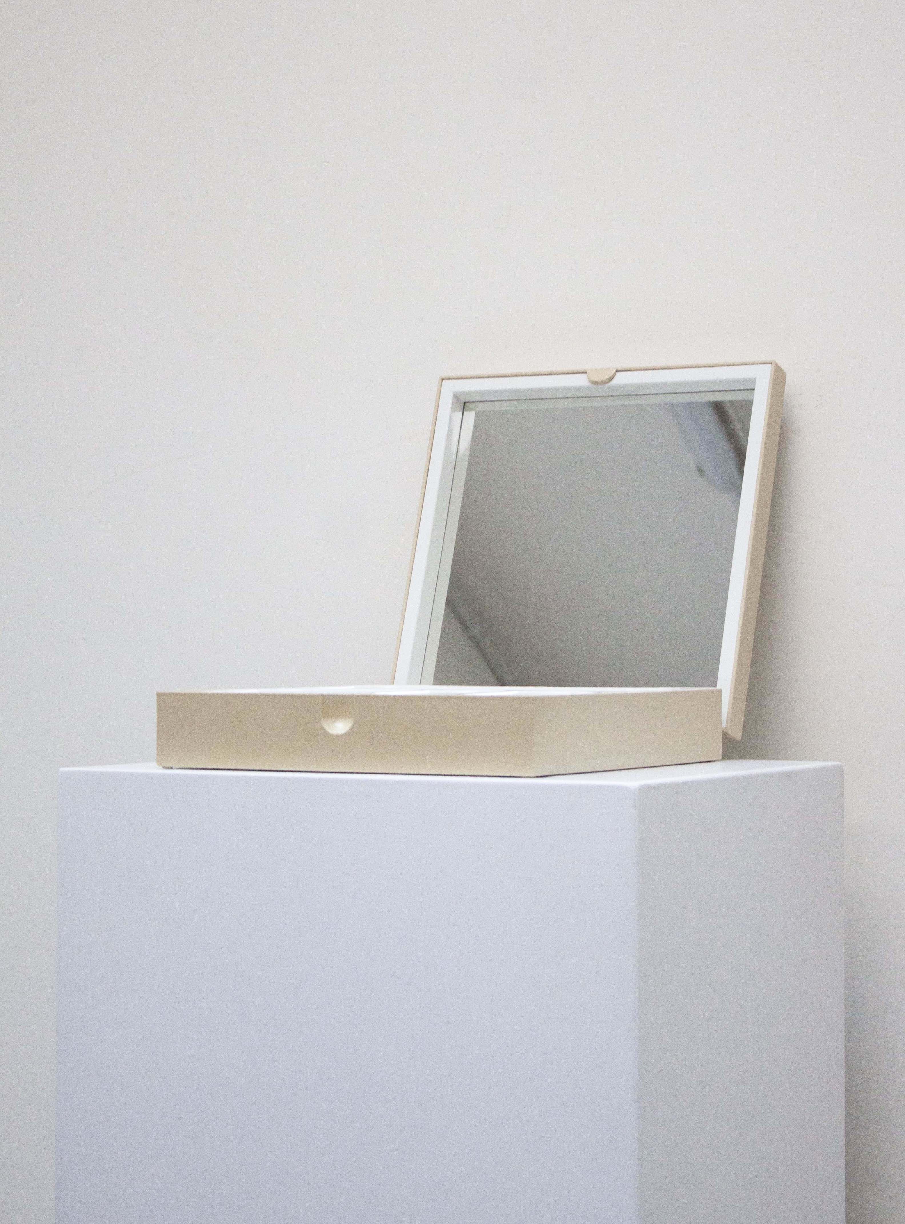 Gedy Vanity Box with Mirror by Makio Hasuike (Beige) - Image 3