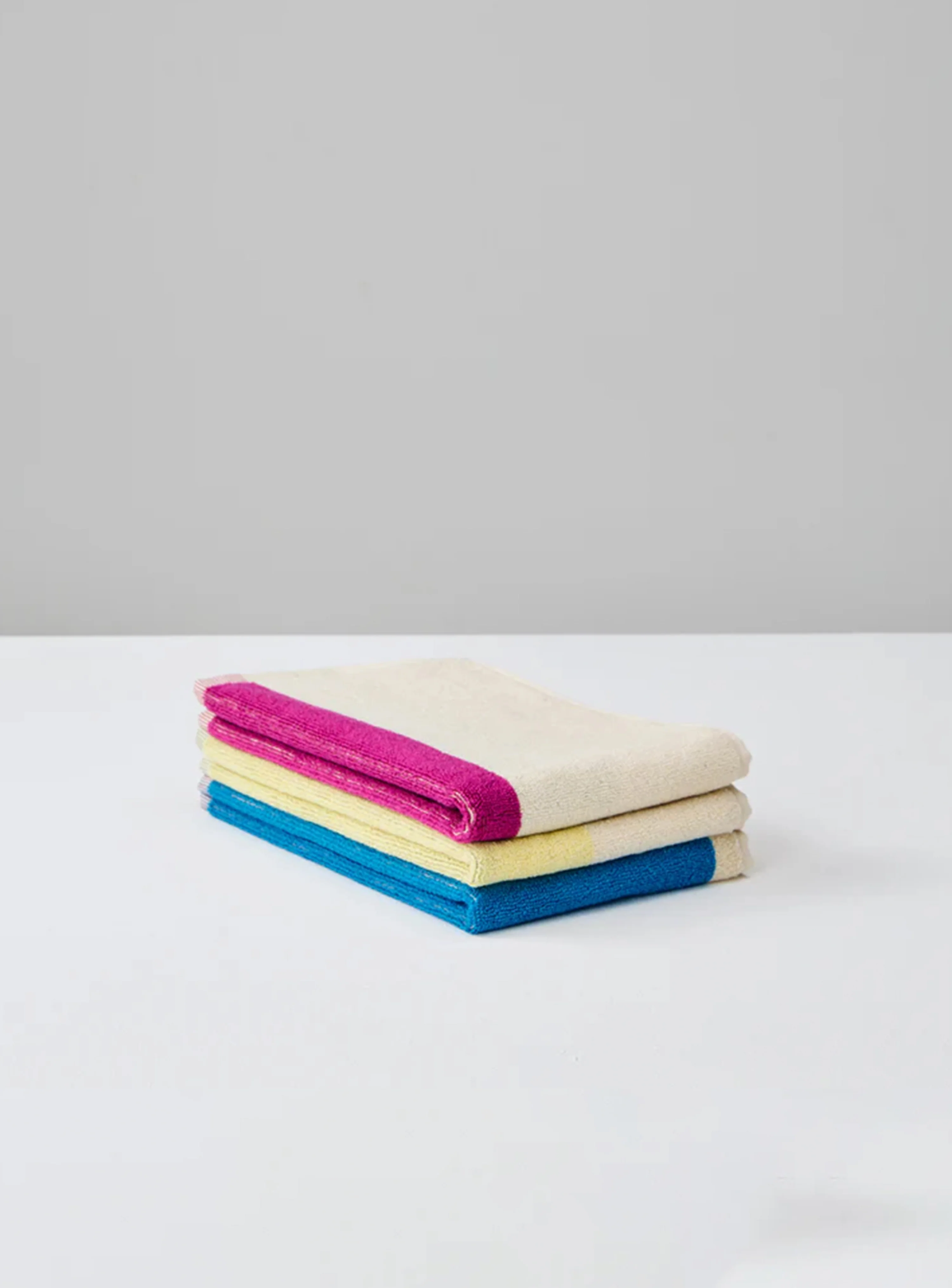 Guest Towels Set by Martens & Martens (Aqua/Fuchsia/Yellow) - Image 6