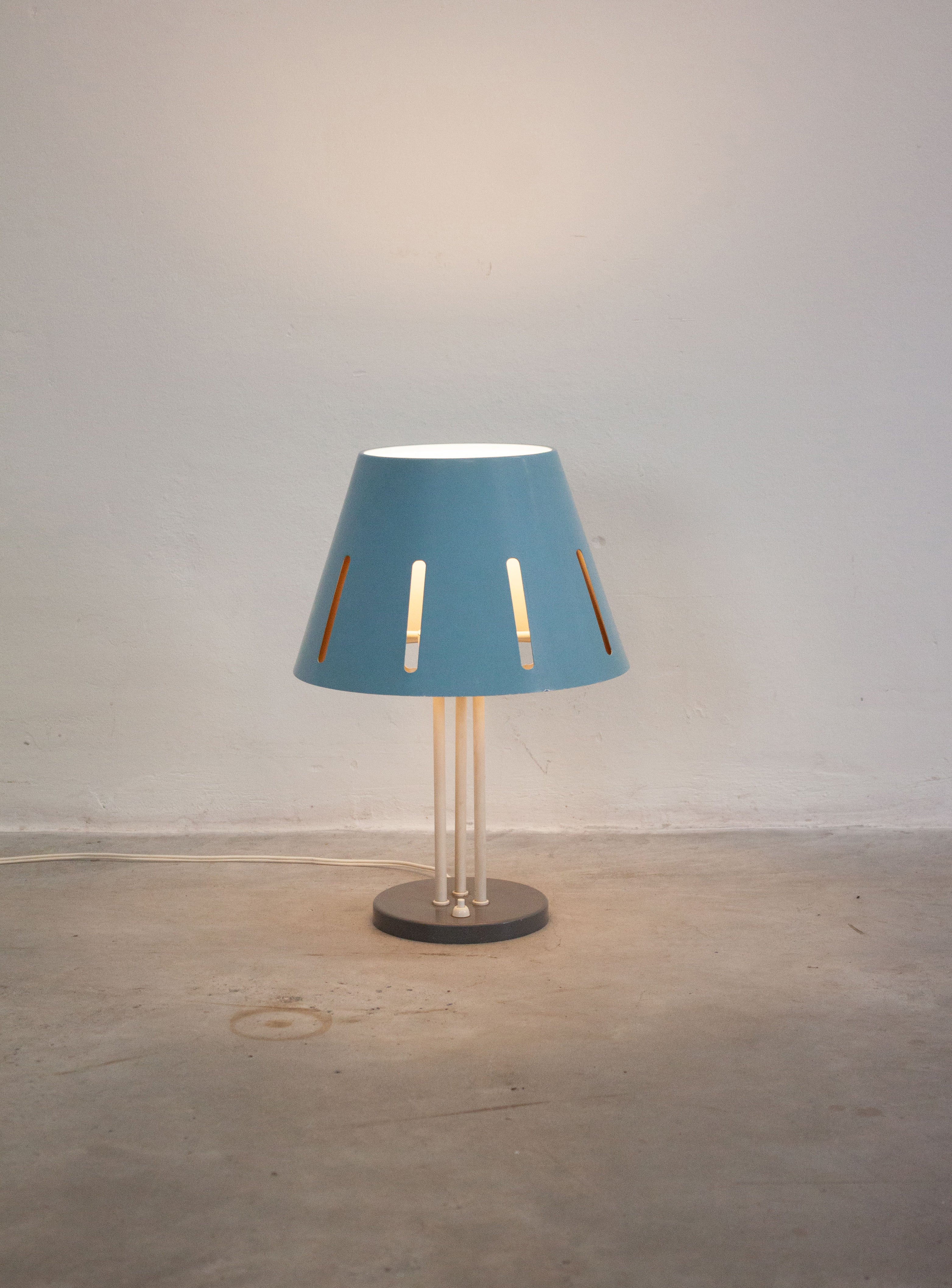 Hala 'Zonneserie' Model 9 Desk Lamp by H. Busquet (Light Blue) - Image 11