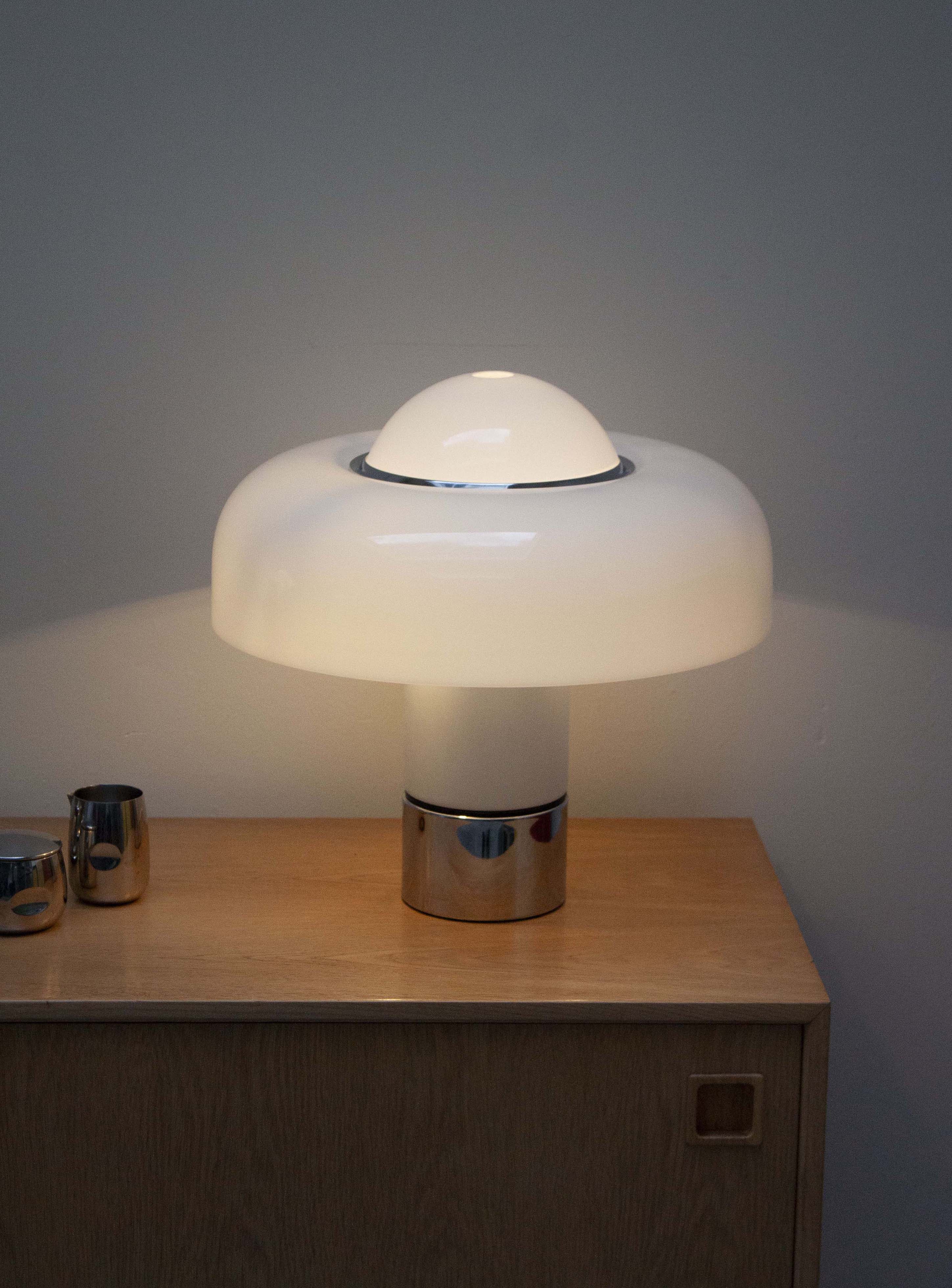 Harvey Guzzini Brumbry Desk Lamp by Luigi Massoni (White) - Image 11