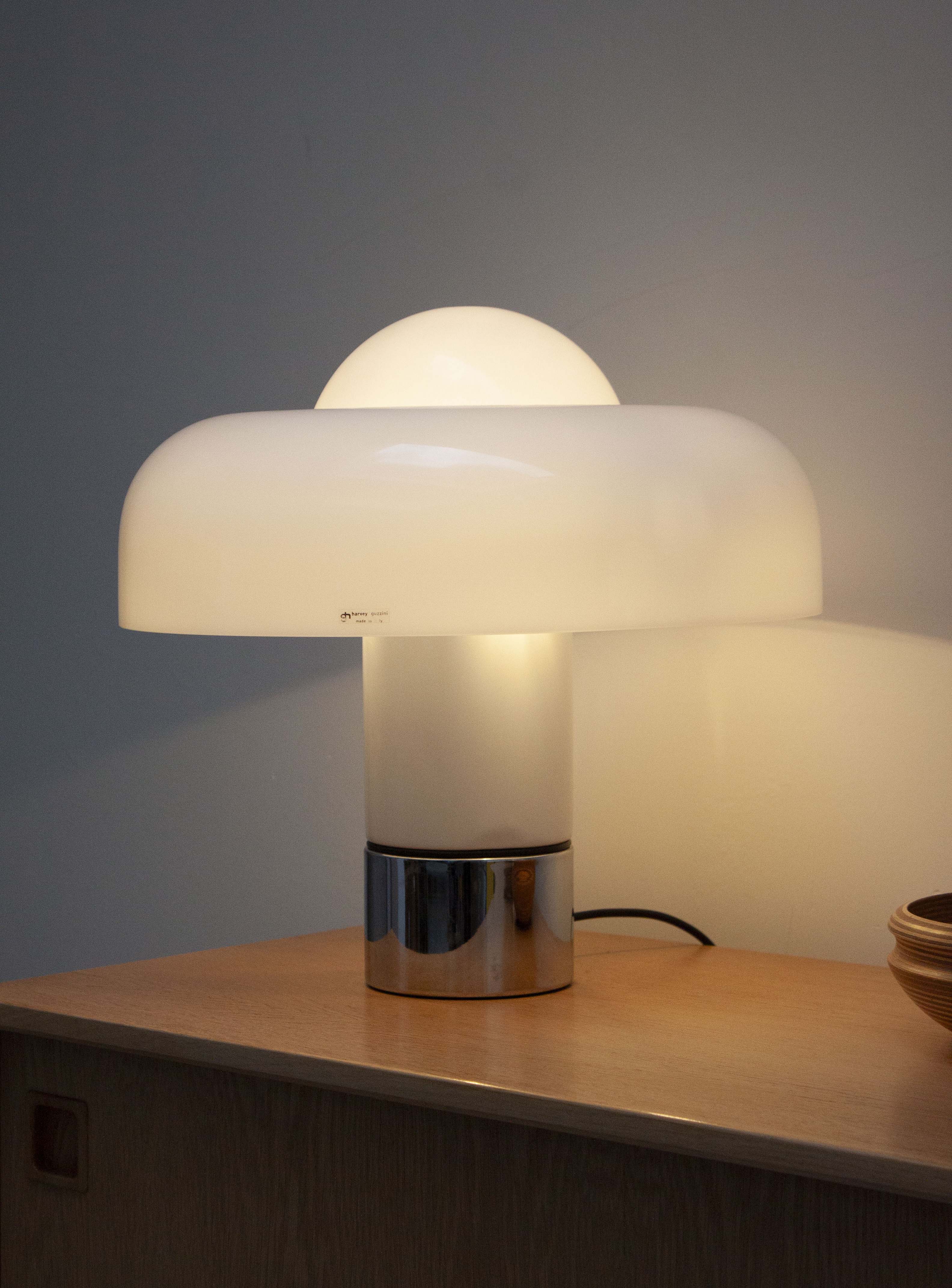 Harvey Guzzini Brumbry Desk Lamp by Luigi Massoni (White) - Image 8