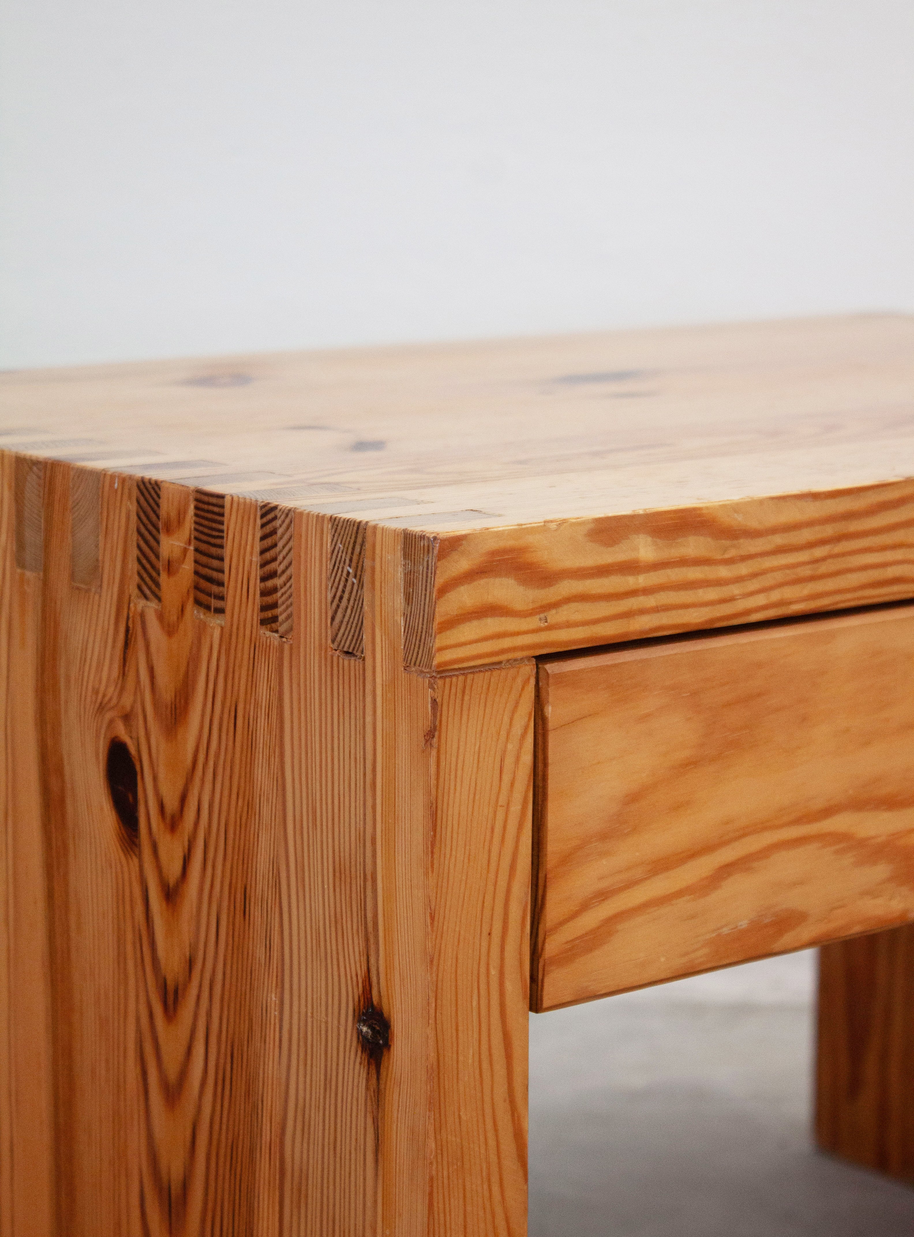 Houtwerk Hattem Pine Nightstand or Side Table by Ate van Apeldoorn - Image 17