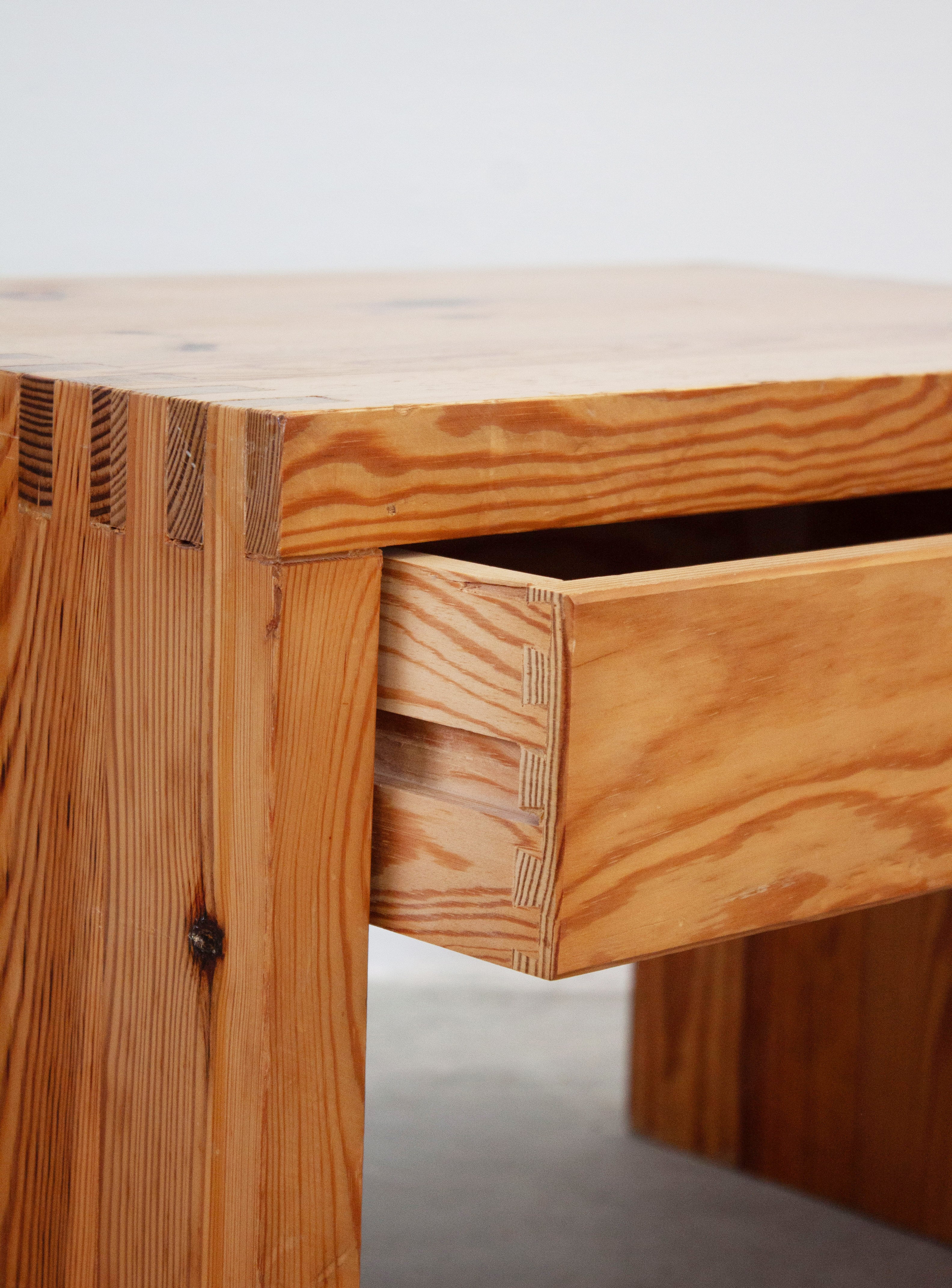 Houtwerk Hattem Pine Nightstand or Side Table by Ate van Apeldoorn - Image 18